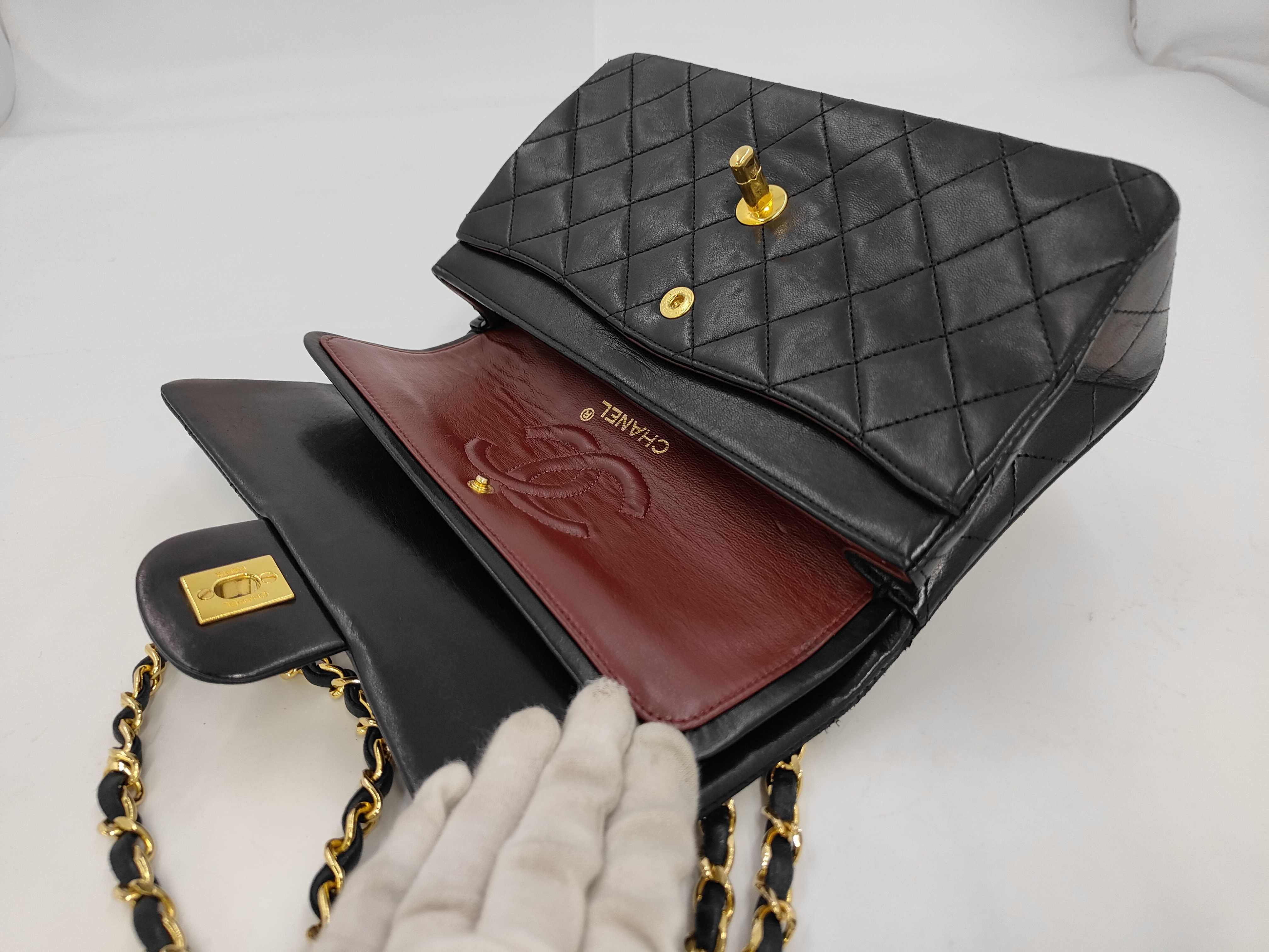 Matelassé 23 Lambskin Double Flap Double Chain Shoulder Bag — view 9