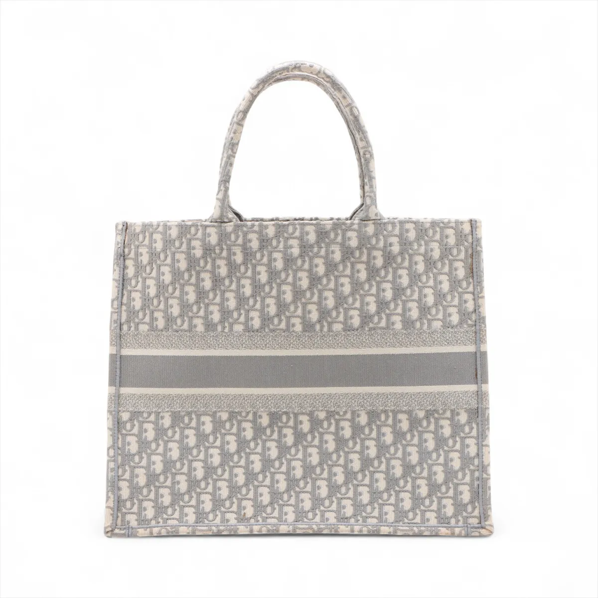 Oblique Book Tote Large Canvas Tote Bag, Gray — view 2