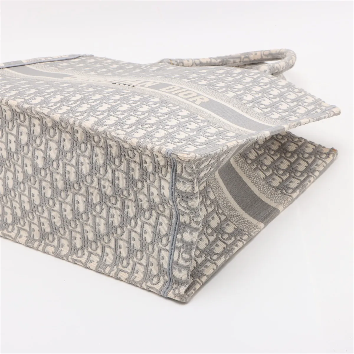 Oblique Book Tote Large Canvas Tote Bag, Gray — view 3