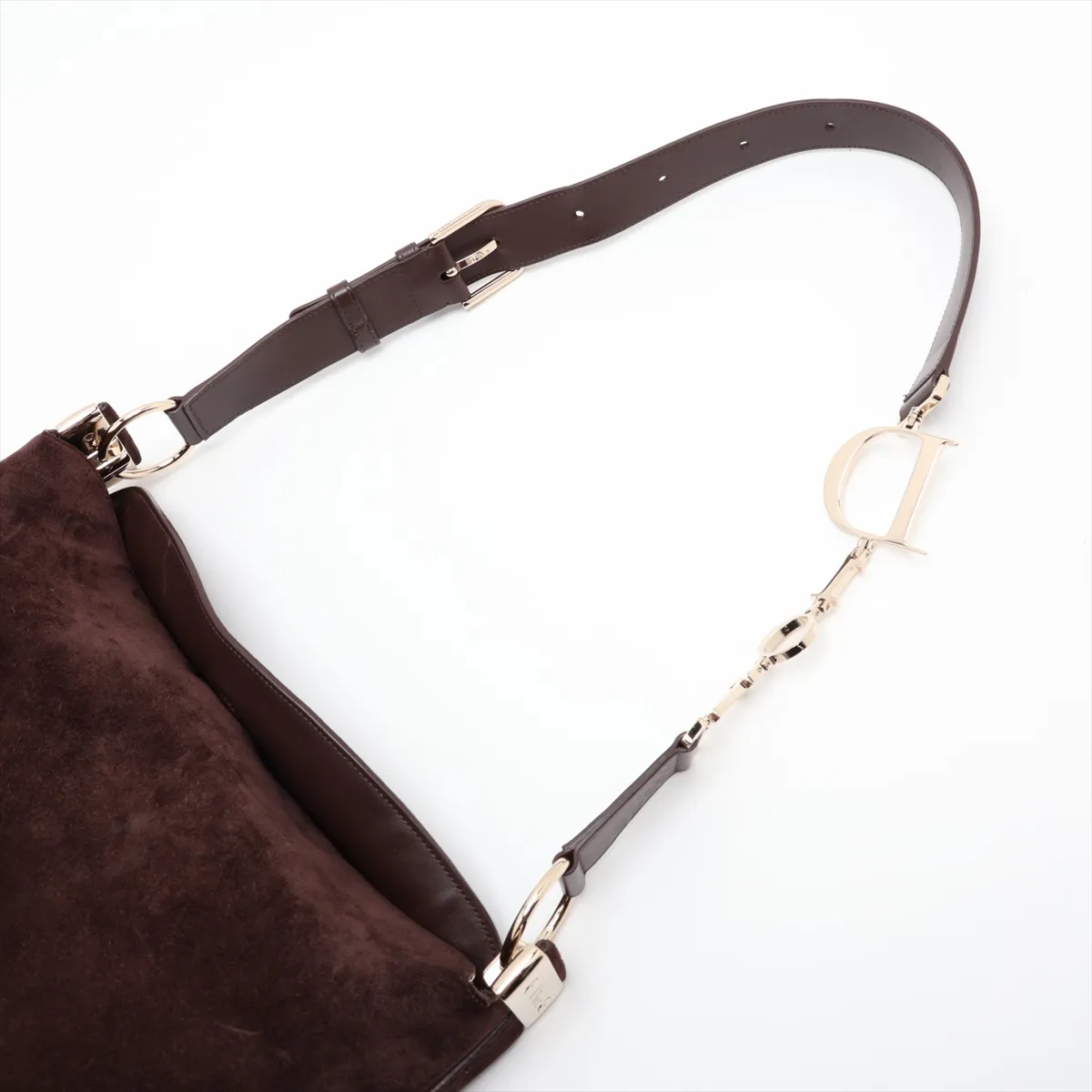 Diorly Medium Suede x Leather Shoulder Bag Brown Lucky Star — view 5
