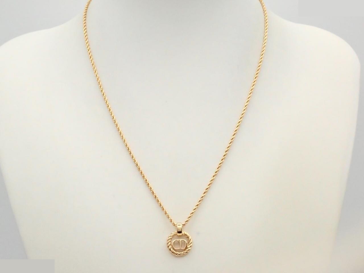 CD logo precious metal necklace/pendant, neck circumference approximately 45cm — view 3