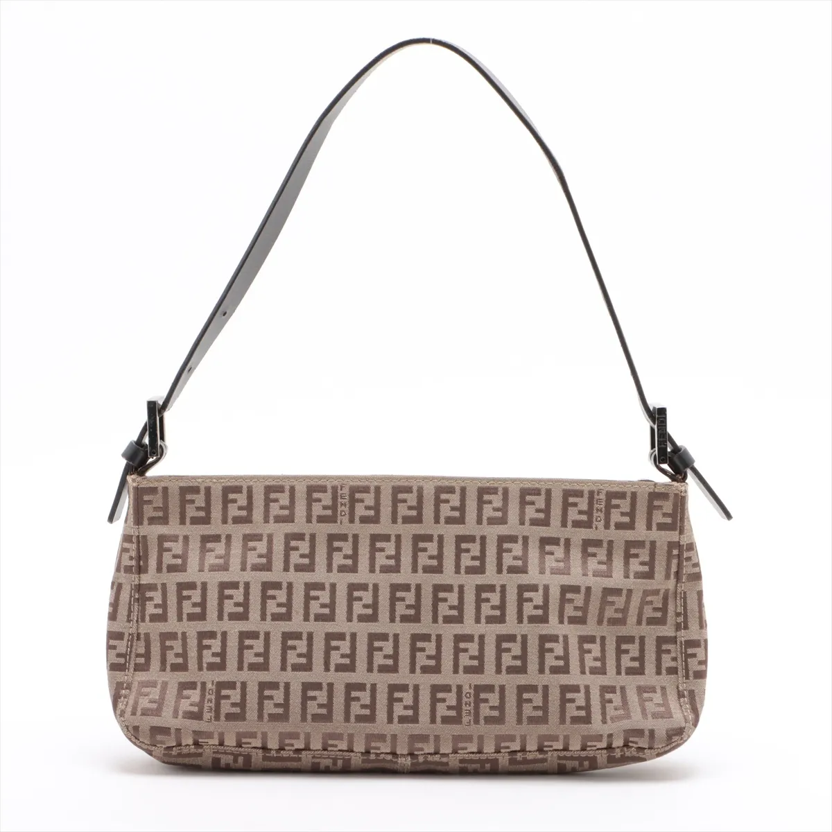 Zucchino Canvas x Leather Shoulder Bag Brown x Beige 8BR042 — view 2