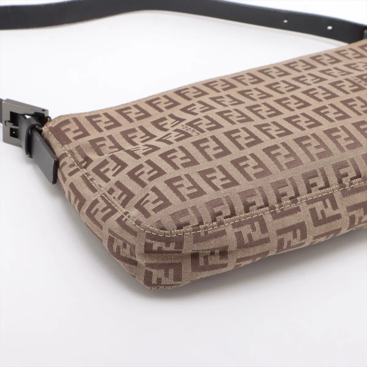 Zucchino Canvas x Leather Shoulder Bag Brown x Beige 8BR042 — view 4