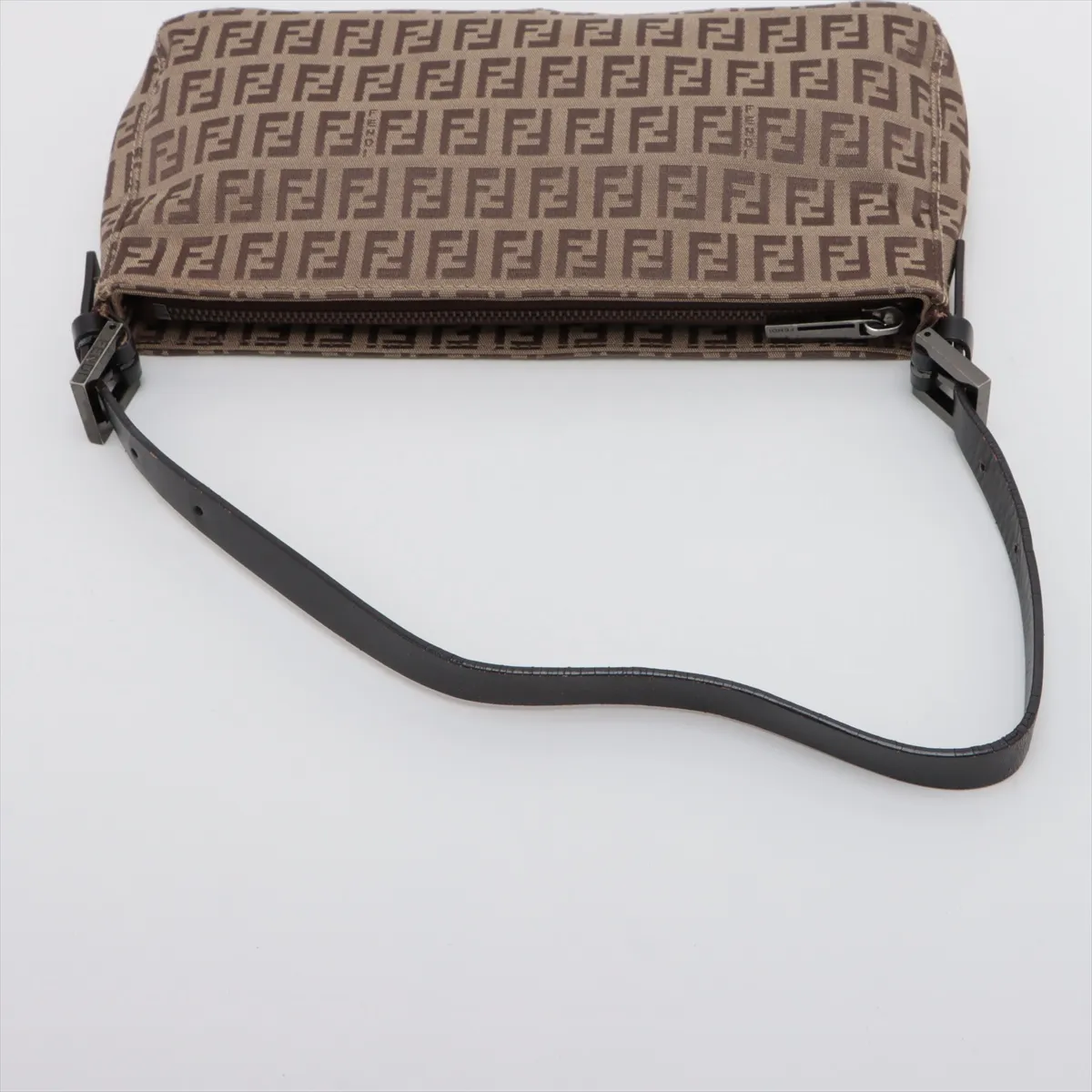 Zucchino Canvas x Leather Shoulder Bag Brown x Beige 8BR042 — view 5