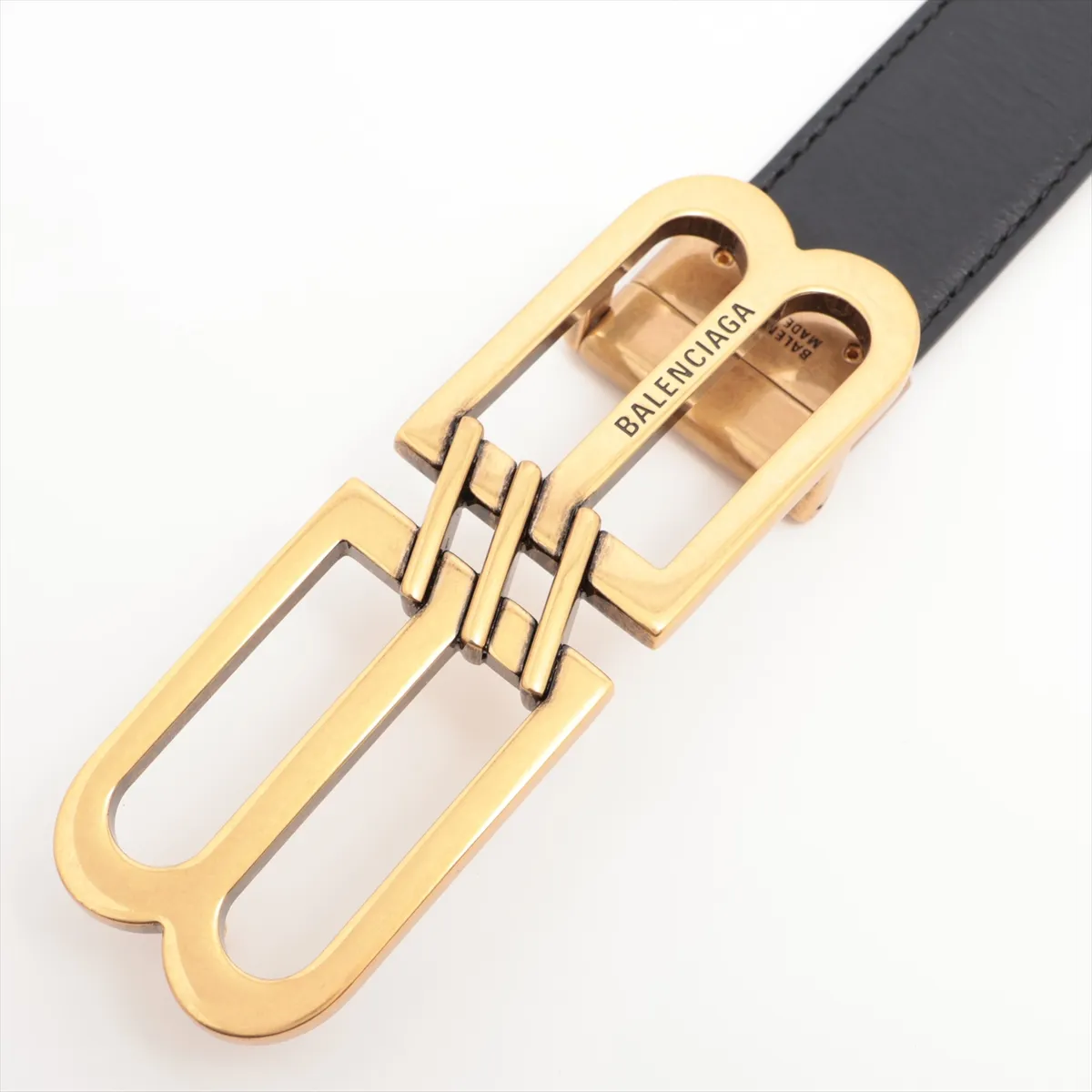 BB Logo Belt PVC x Leather Beige x Black — view 2