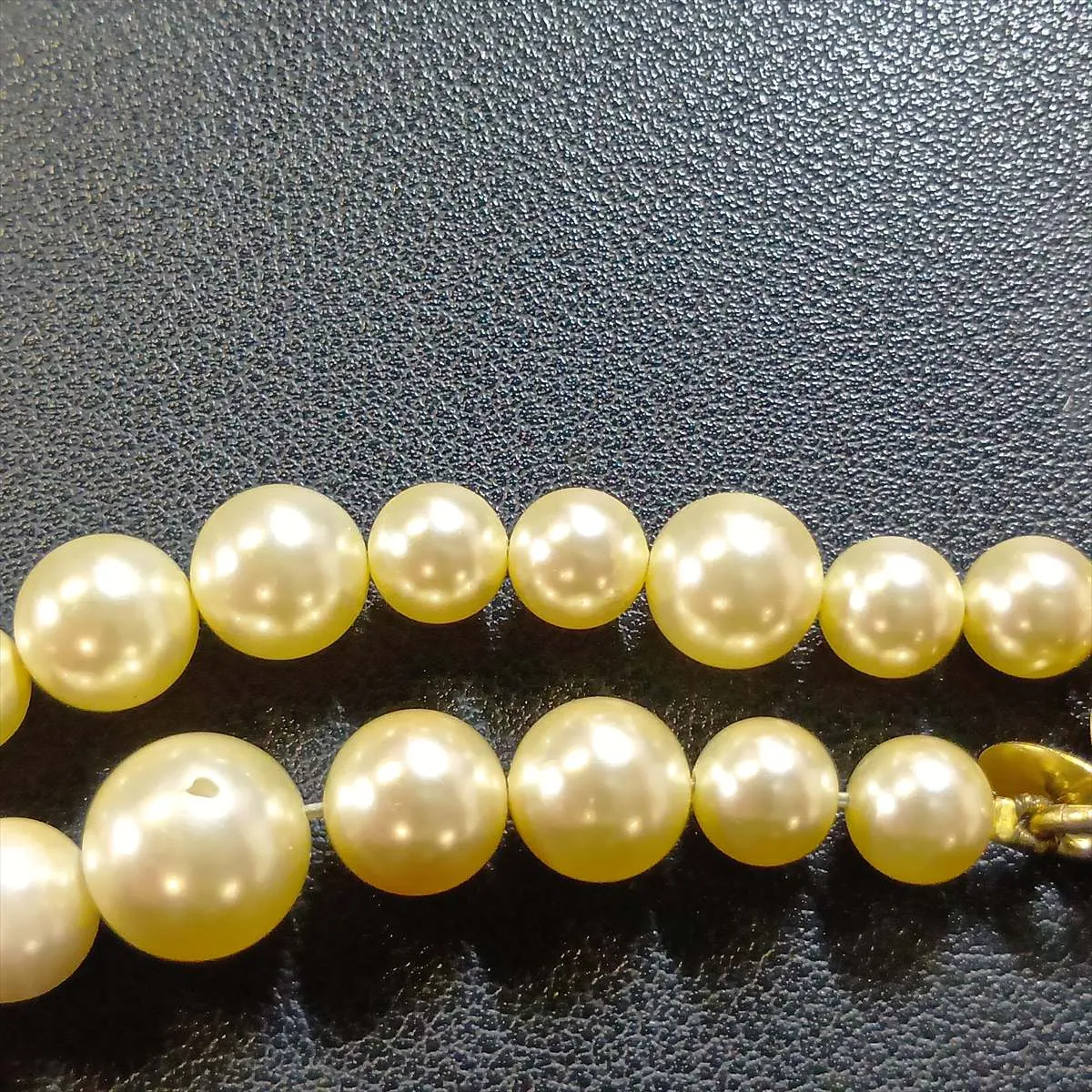 Coco Mark 10A Long Necklace, Gold Plated x Rhinestones x Faux Pearls, — view 7