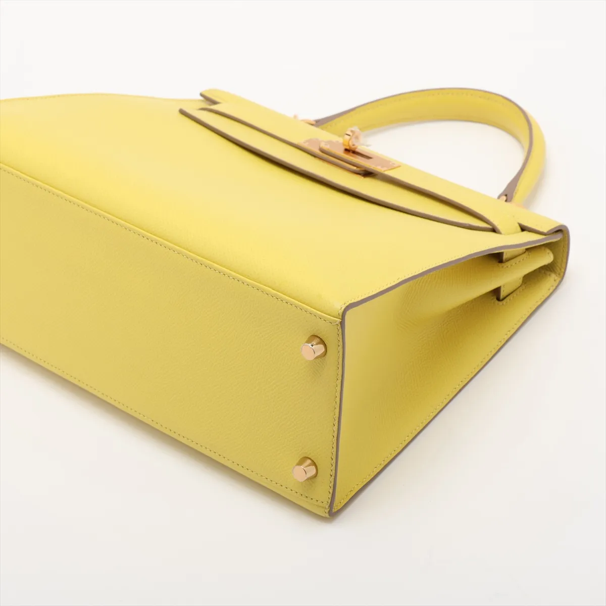 [Individually packaged] Hermes Kelly 28 Retournée Veau Epsom Lime Gold Hardware D:2019 — view 3