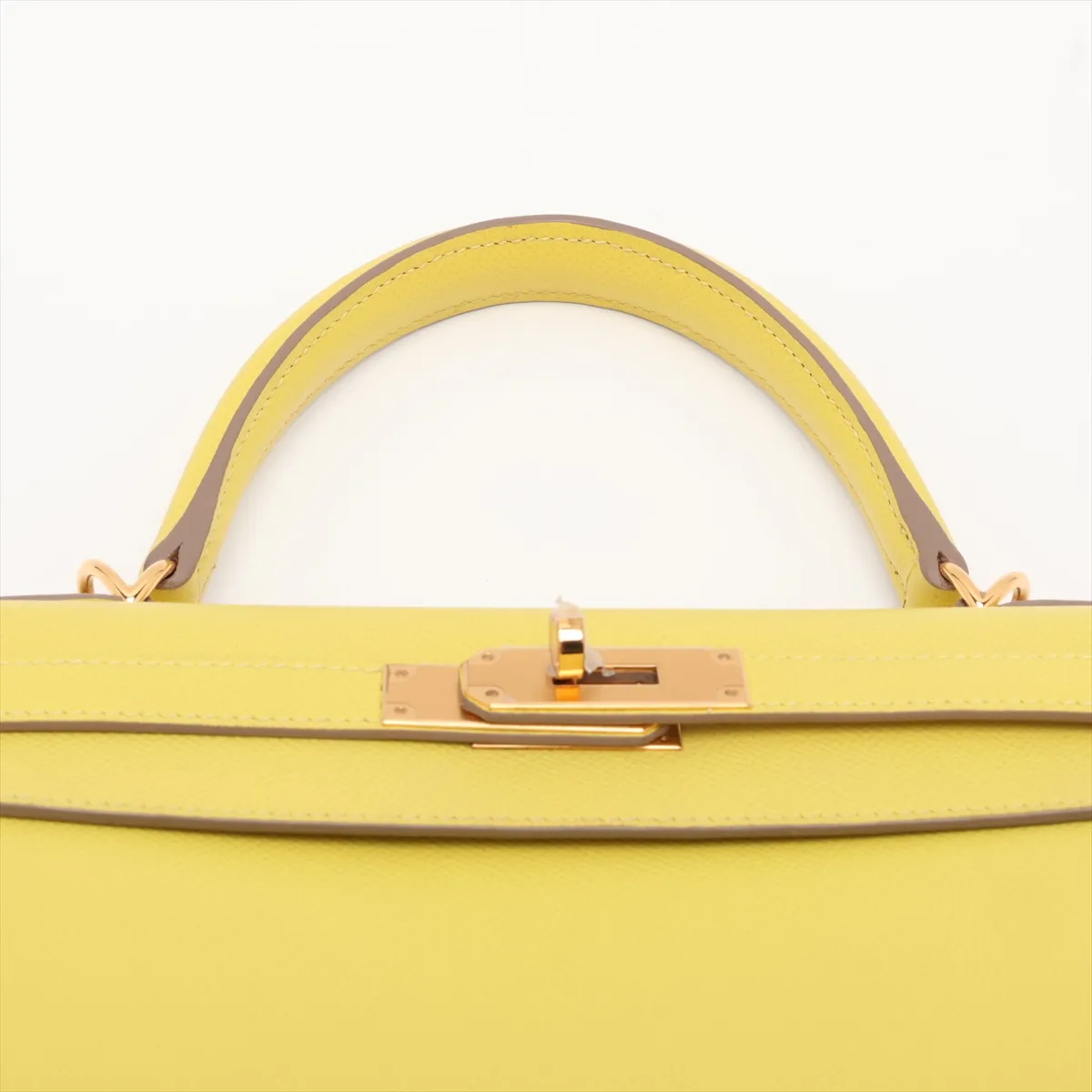 [Individually packaged] Hermes Kelly 28 Retournée Veau Epsom Lime Gold Hardware D:2019 — view 6