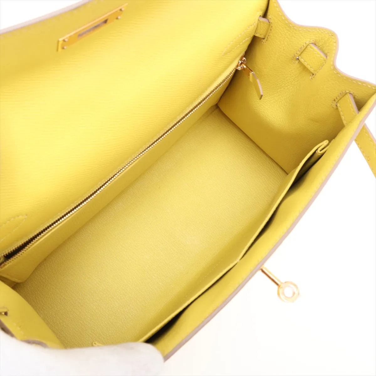 [Individually packaged] Hermes Kelly 28 Retournée Veau Epsom Lime Gold Hardware D:2019 — view 8