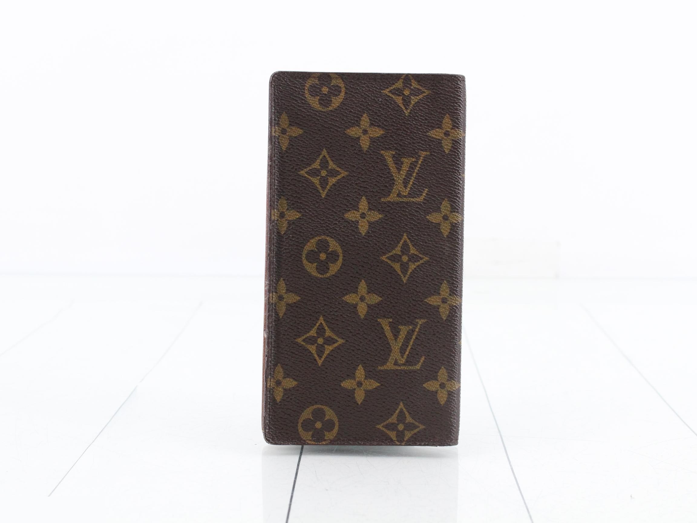 Portecarte Credit Monogram Billfold Long Wallet — view 2