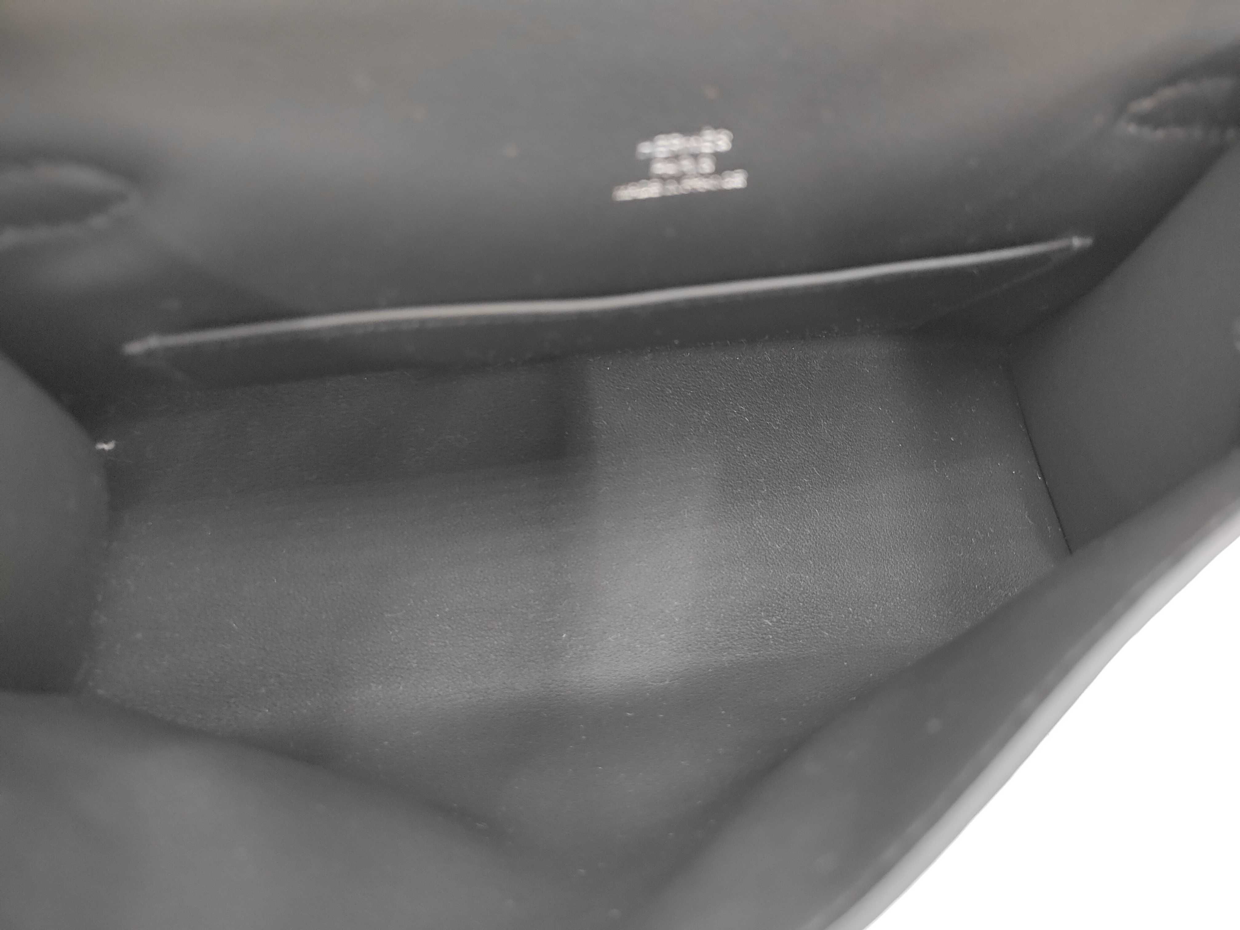 Pochette Kelly, Black Swift Leather, Silver Hardware, G Stamp, Handbag — view 10