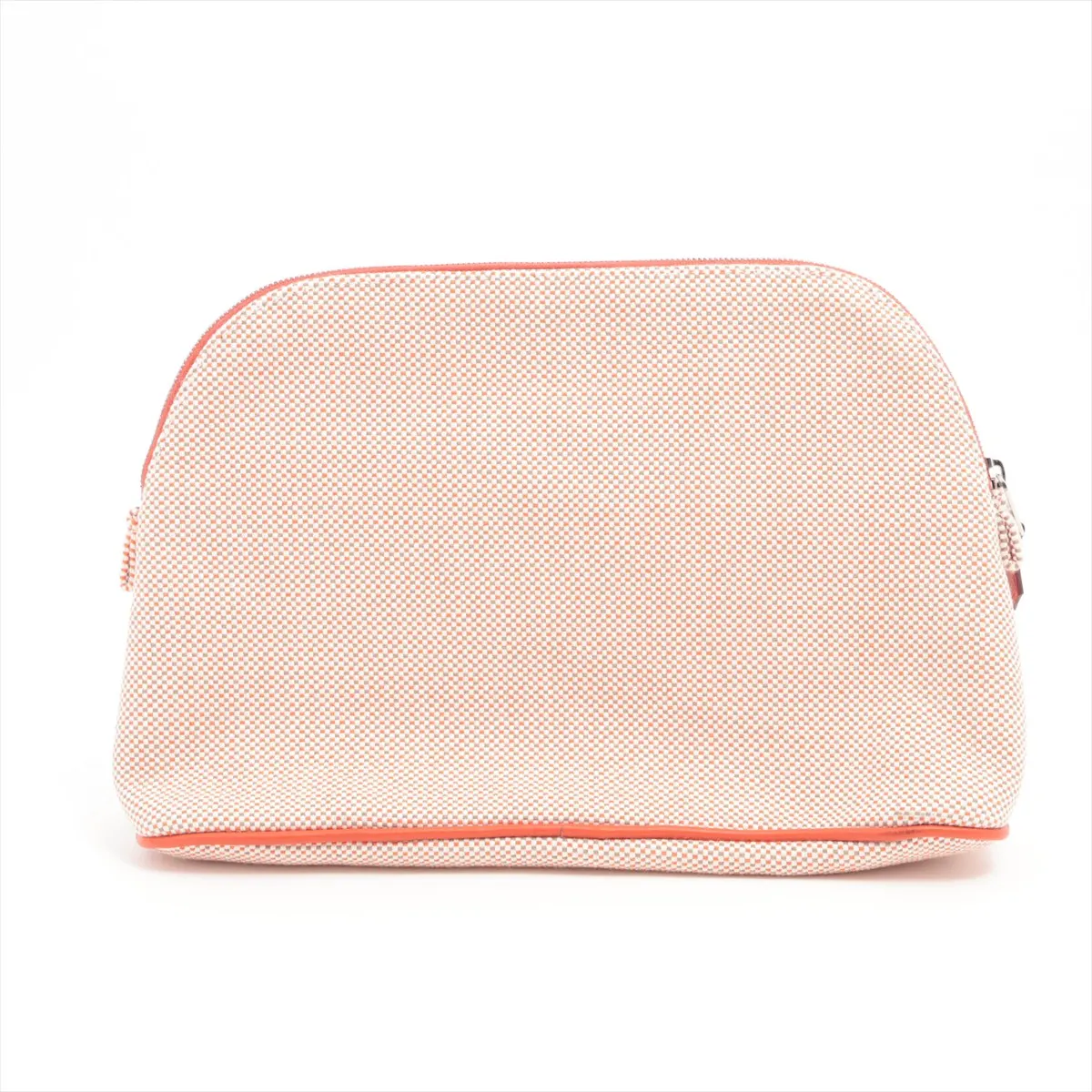 Bolide Pouch Mini Crazy H Canvas Pouch Orange Silver Hardware — view 2