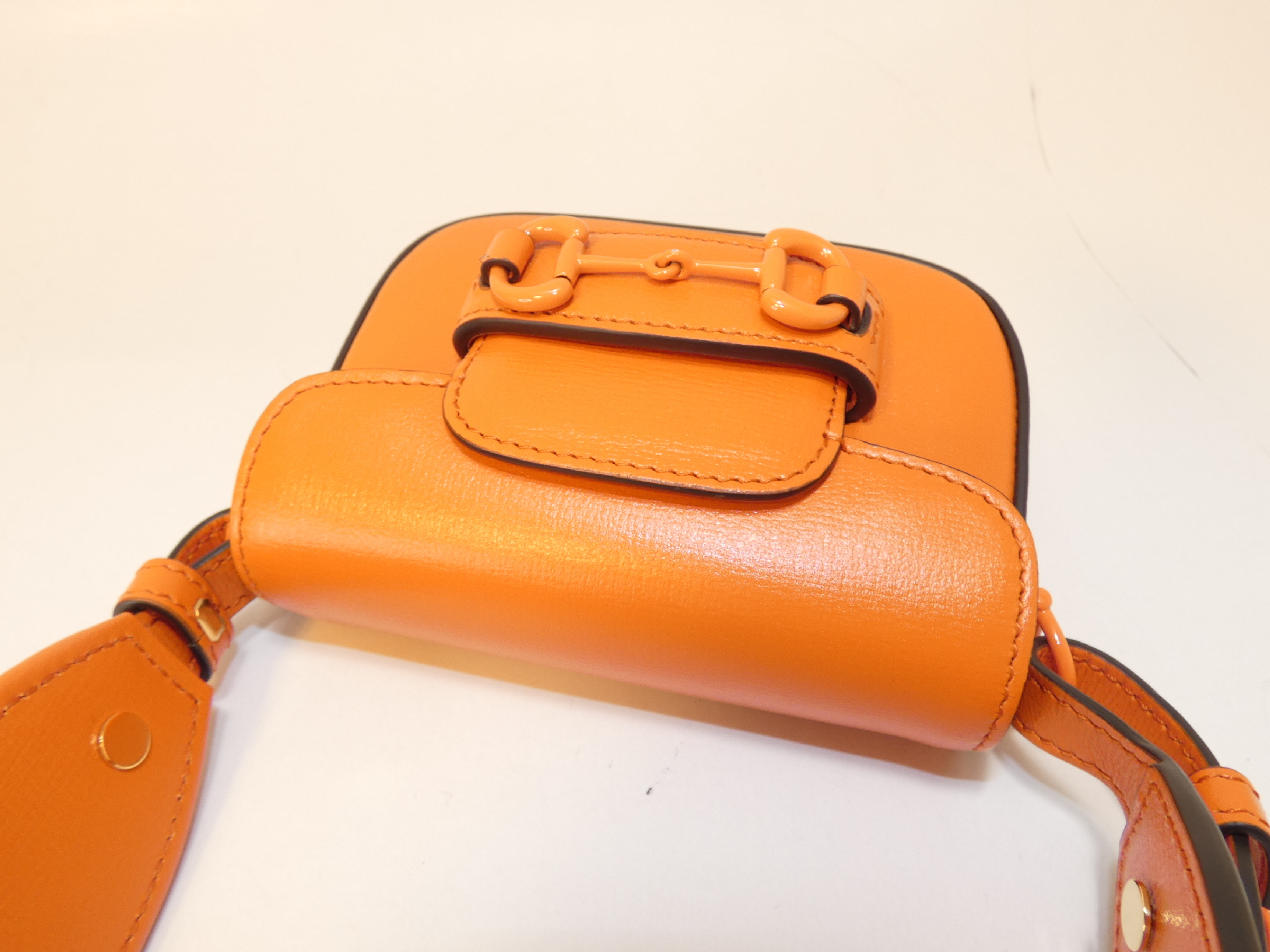 2-way Horsebit Leather Orange Chain Hand — view 3
