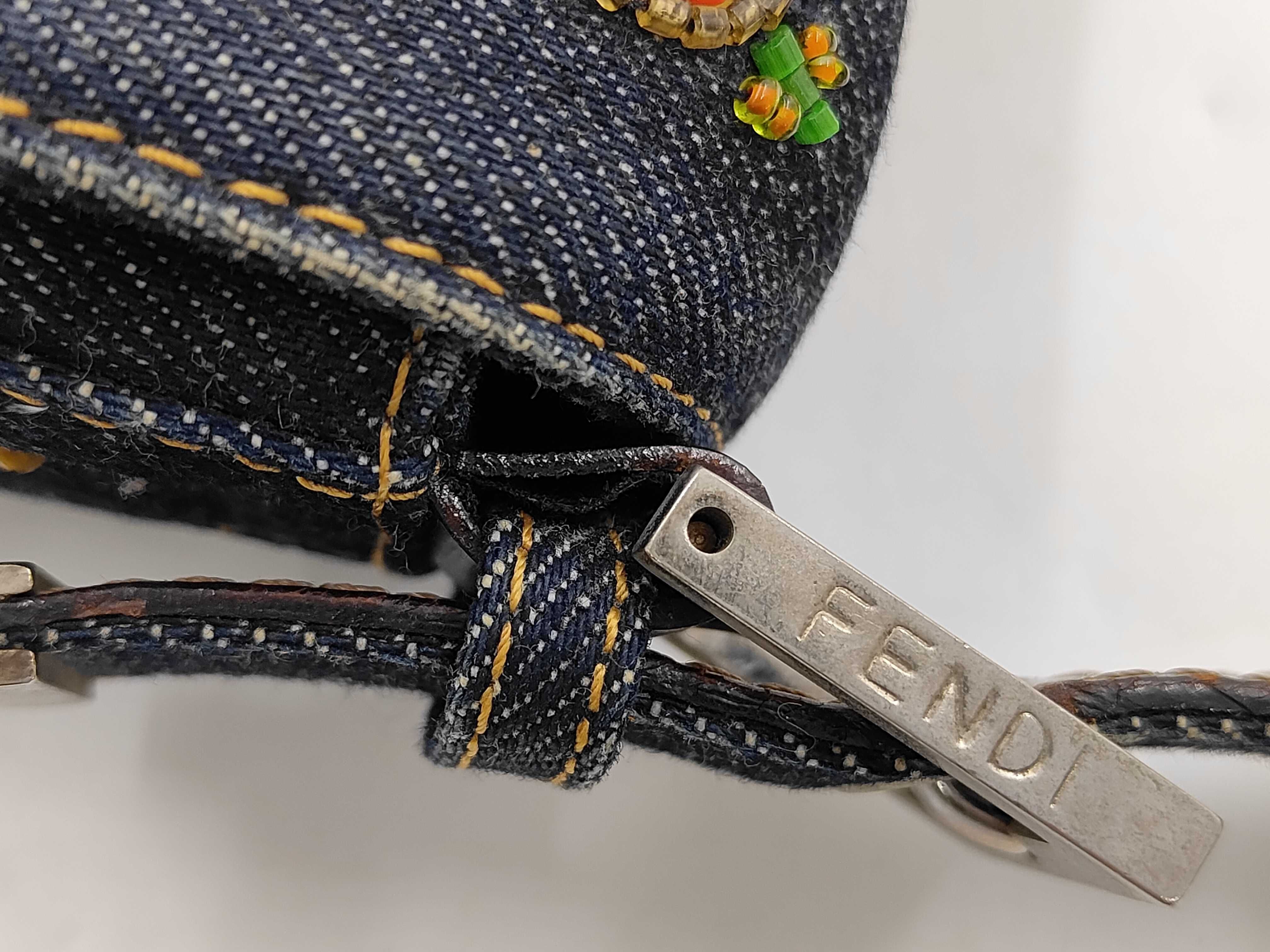 Mamma Denim Floral Beaded Shoulder Bag — view 6