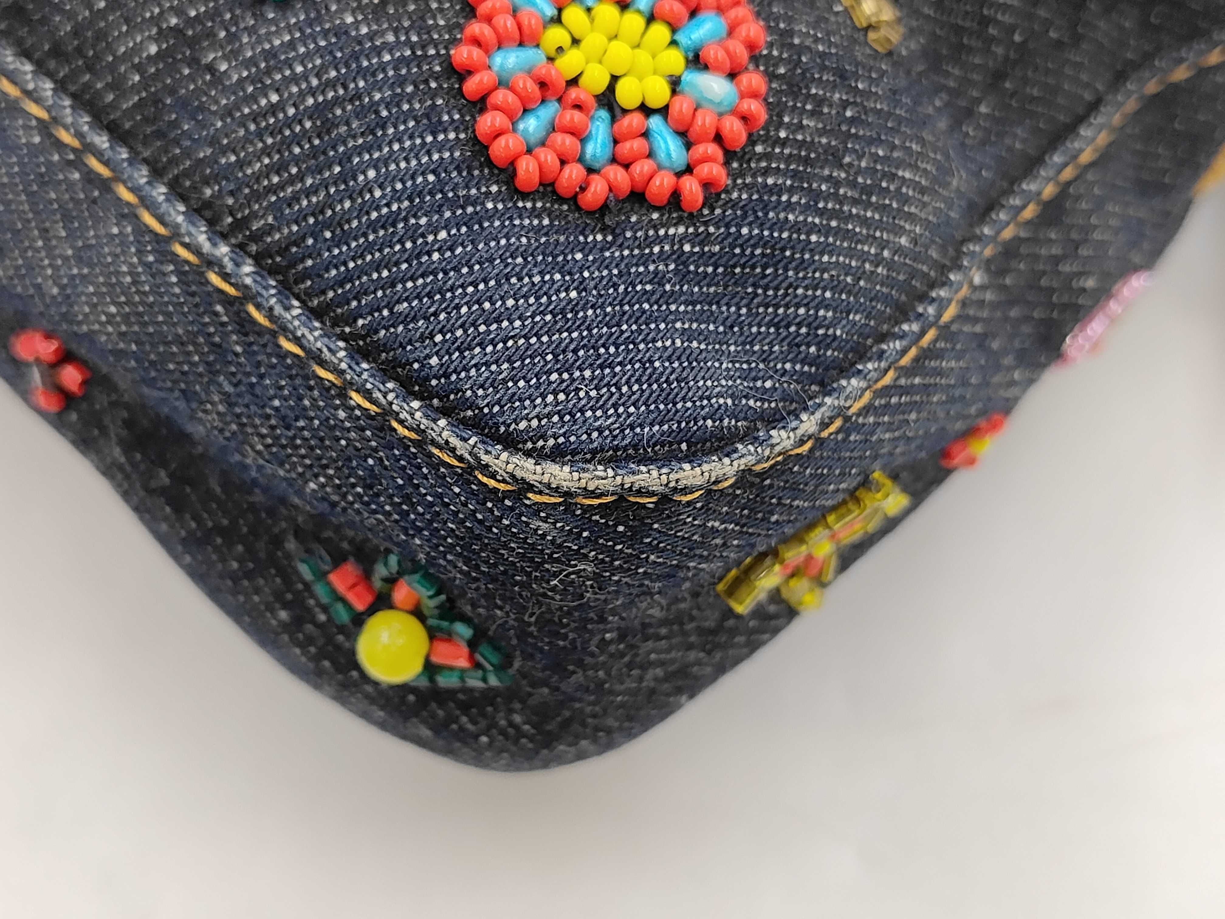 Mamma Denim Floral Beaded Shoulder Bag — view 8