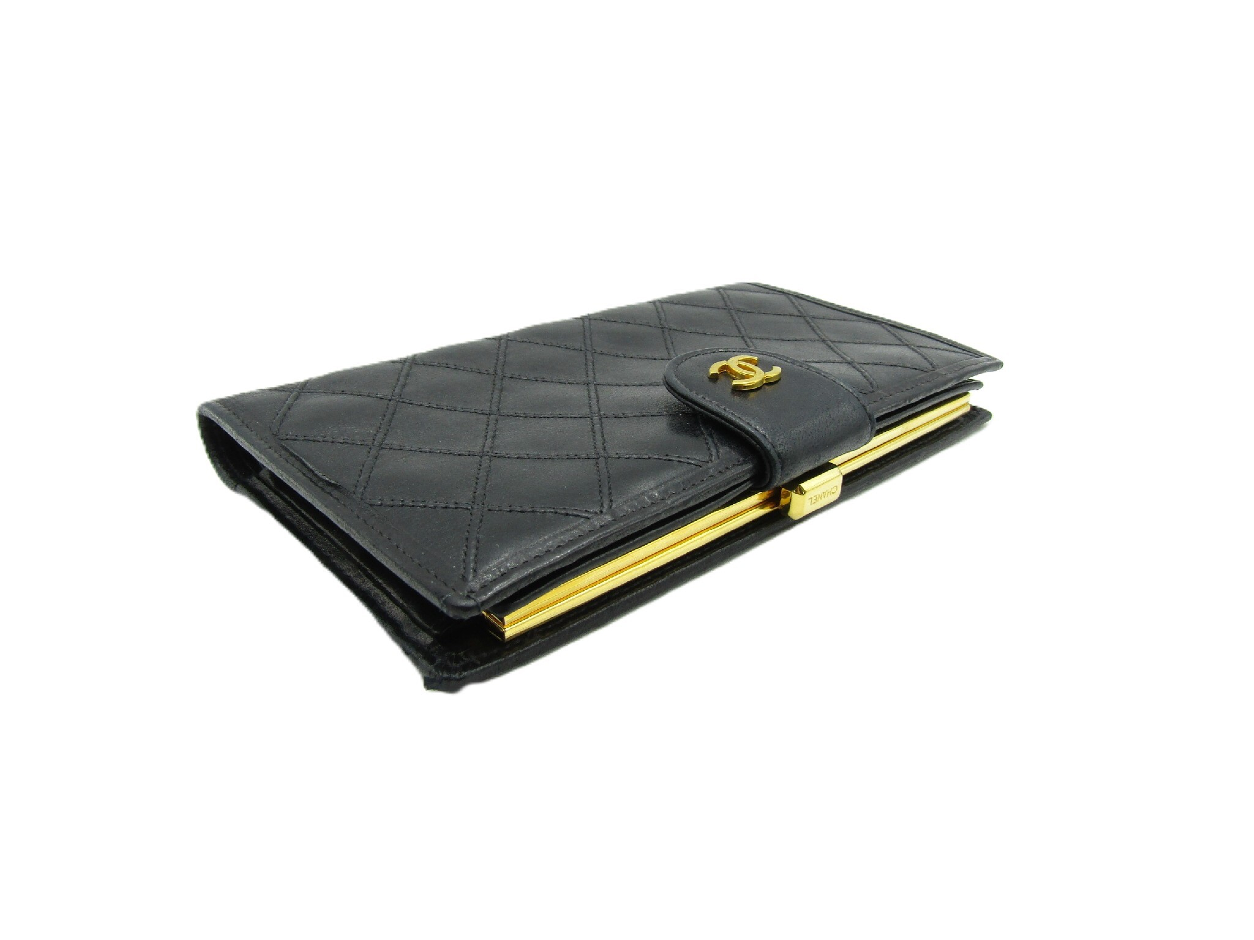Bicolore Long Flap Wallet A47152 Gold Hardware Wallet — view 3