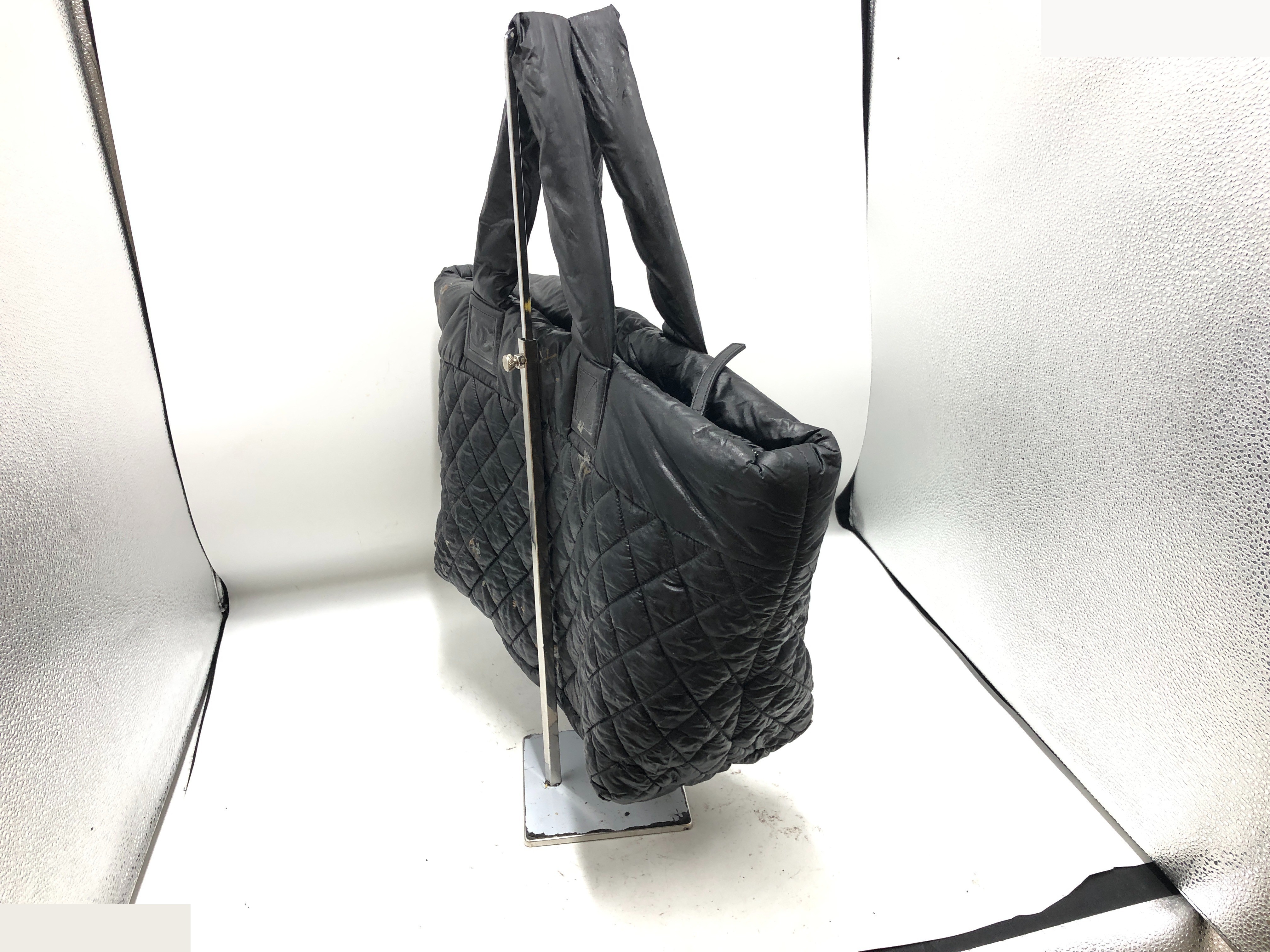 Coco Cocoon Tote GM with sticker, 13949196, Nylon, Black — view 3