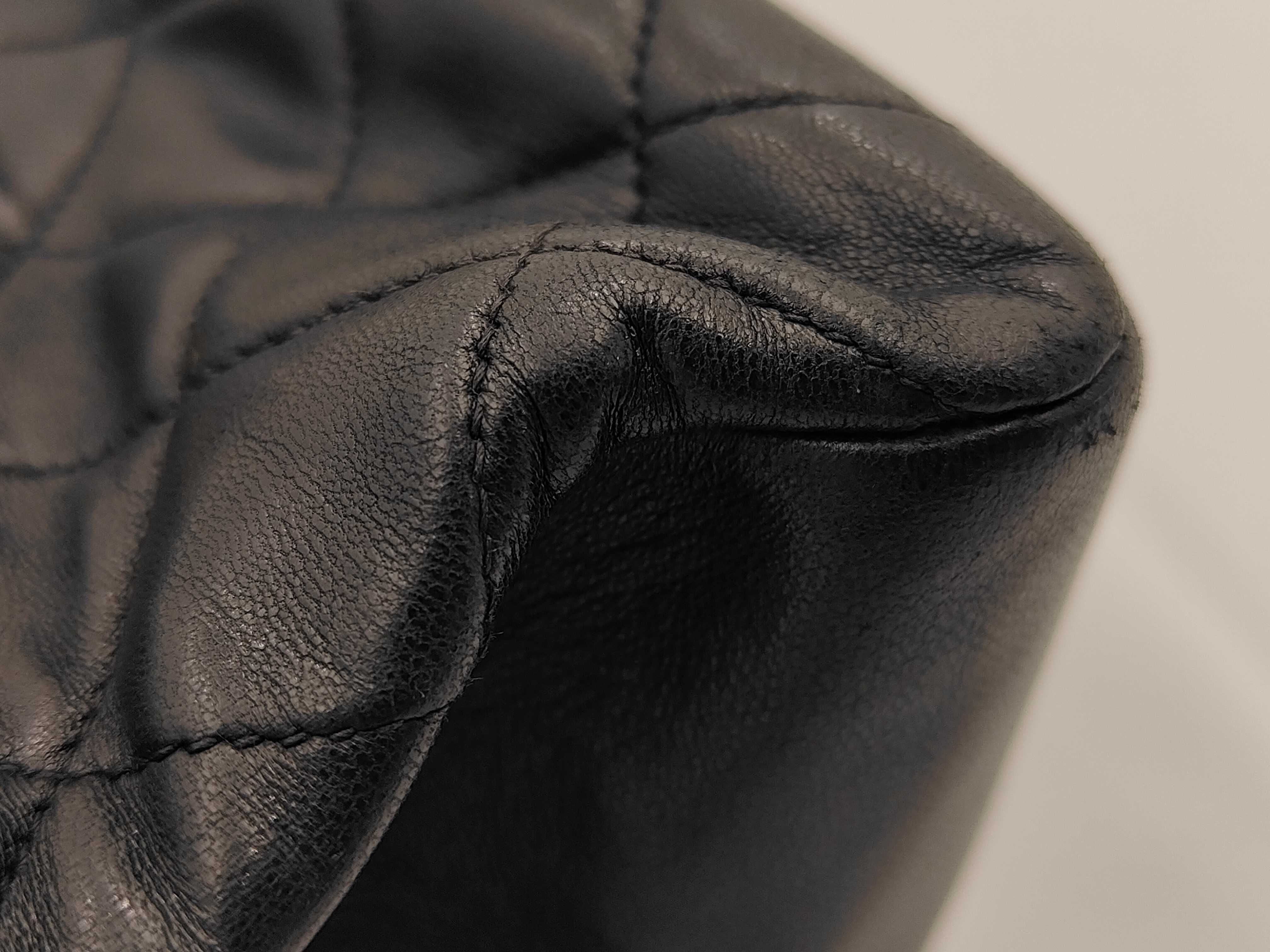 Matelassé Handbag, Leather, Black, Gold Hardware — view 15