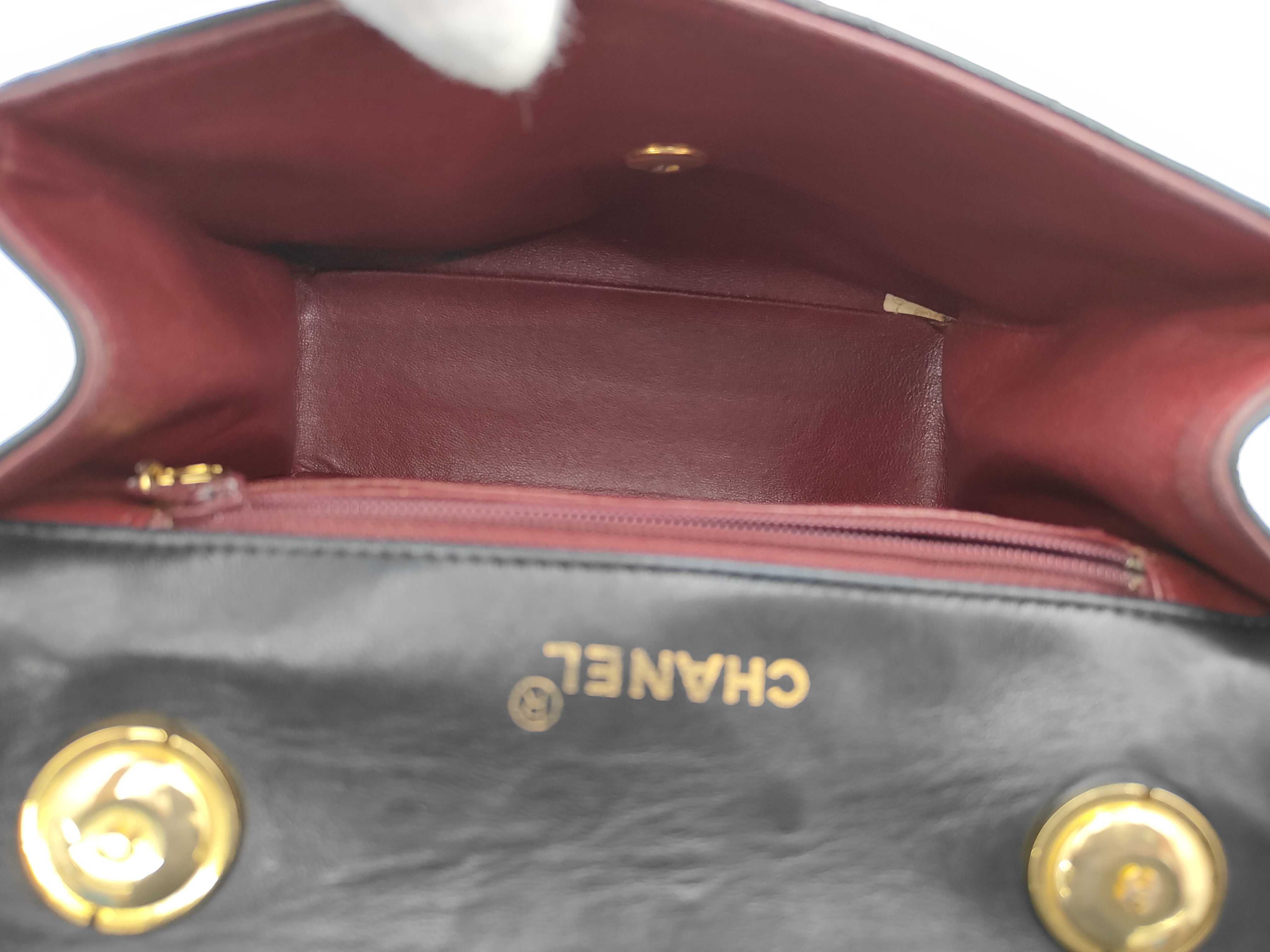 Matelassé Handbag, Leather, Black, Gold Hardware — view 10