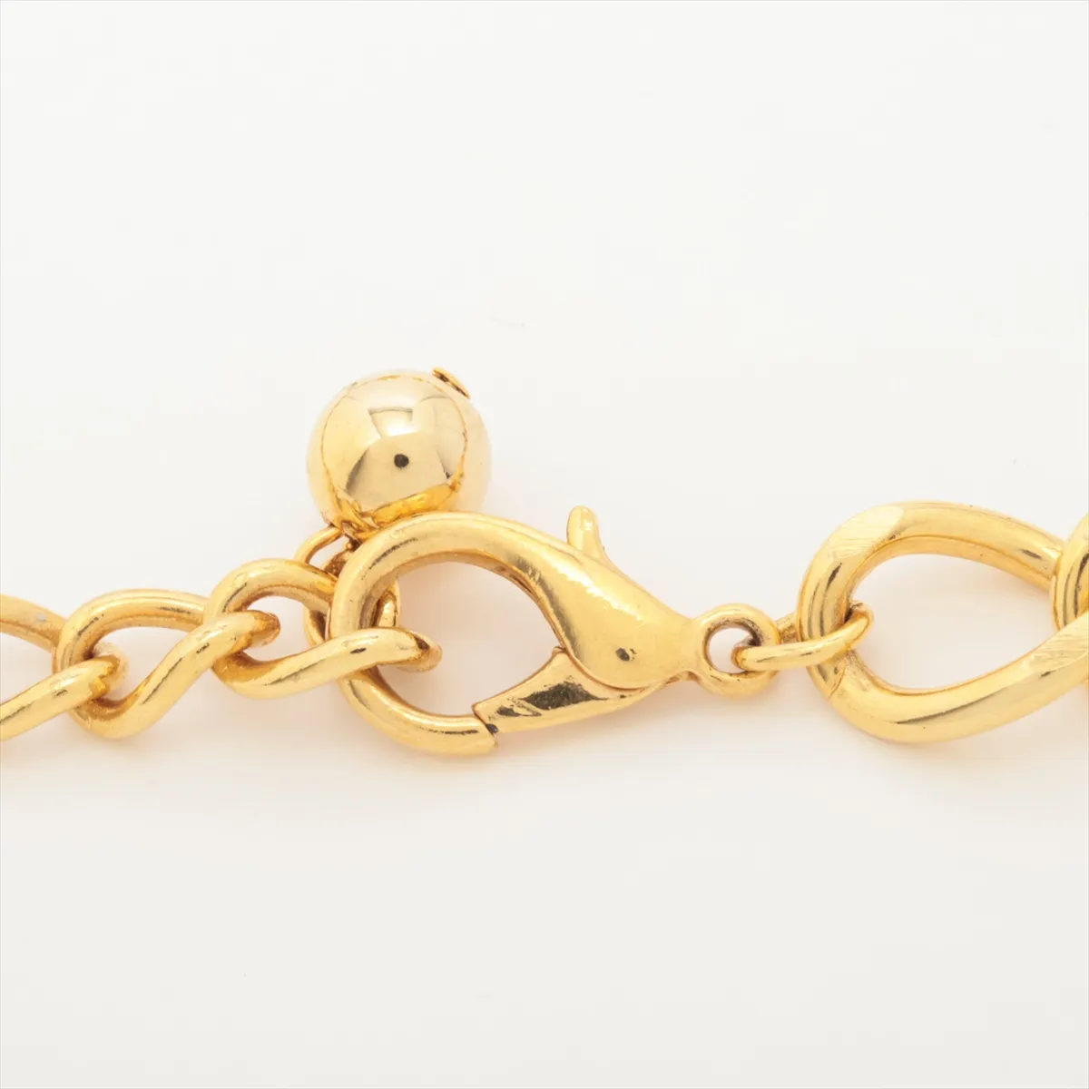 Perfume Bottle Necklace, GP Gold, dents, — view 3
