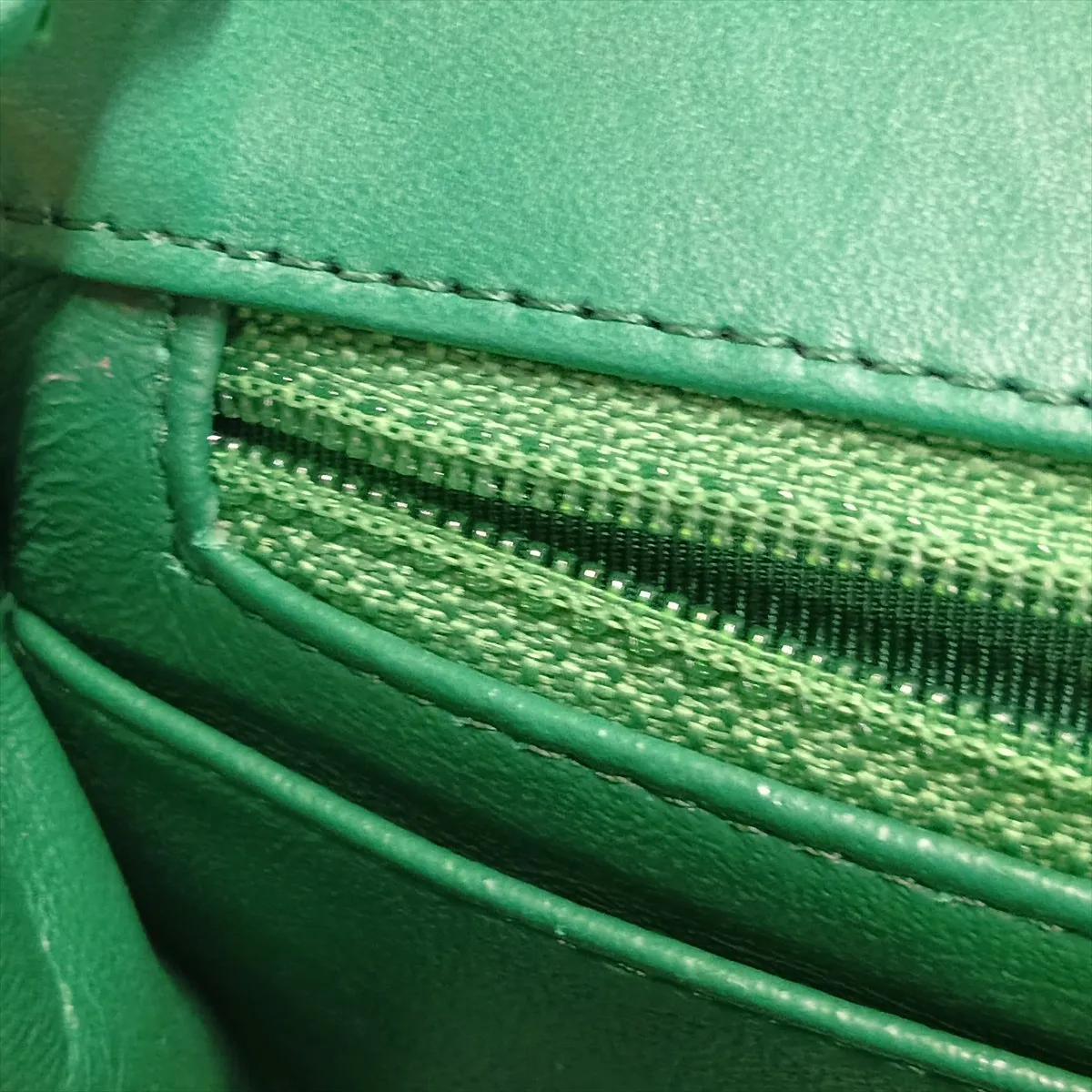 Mini Matelassé 17 Lambskin Single Flap Single Chain Bag, Green, Silver Hardware, 22493727, Serial Number , A35200 — view 12