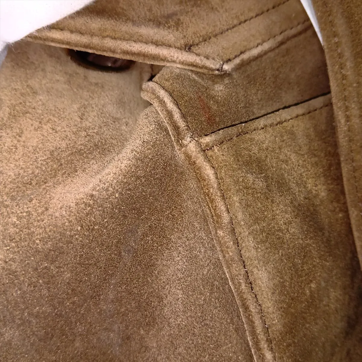 Coco Mark Suede Chain Backpack, Brown with Gold Hardware — view 12