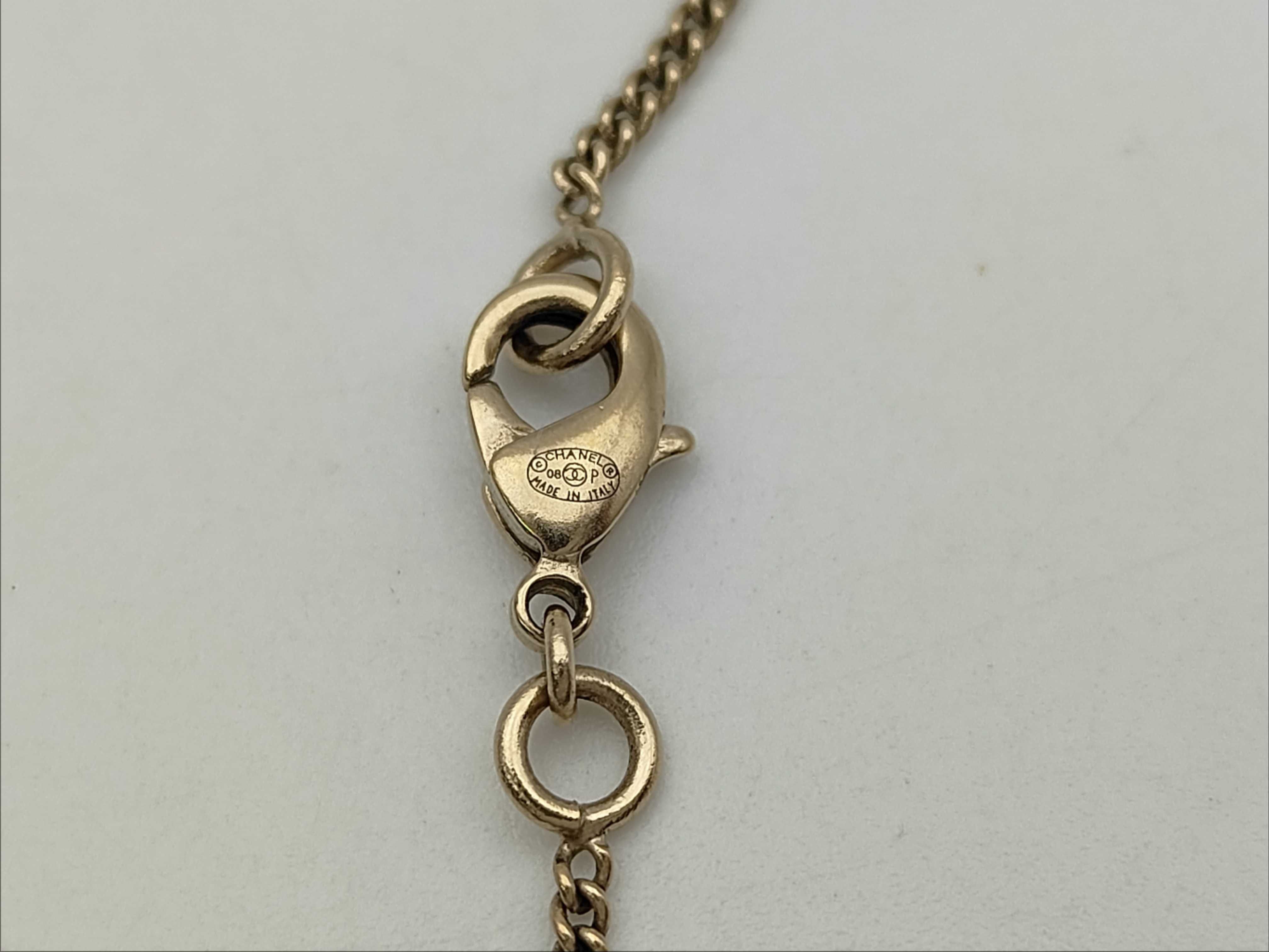 Coco Mark Rhinestone Moon Necklace 08P — view 4