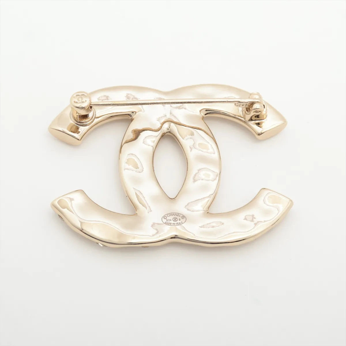 Cocomark B24B Brooch GP x Rhinestone Gold Thread Dull — view 2