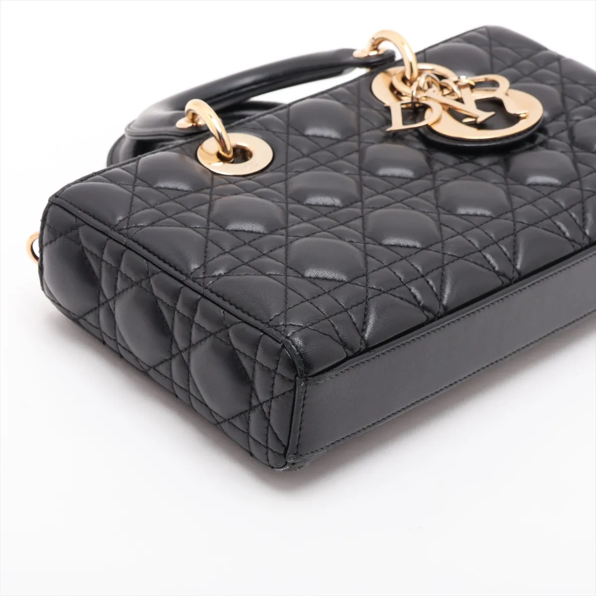Lady D Joy Leather 2-Way Handbag, Black — view 4