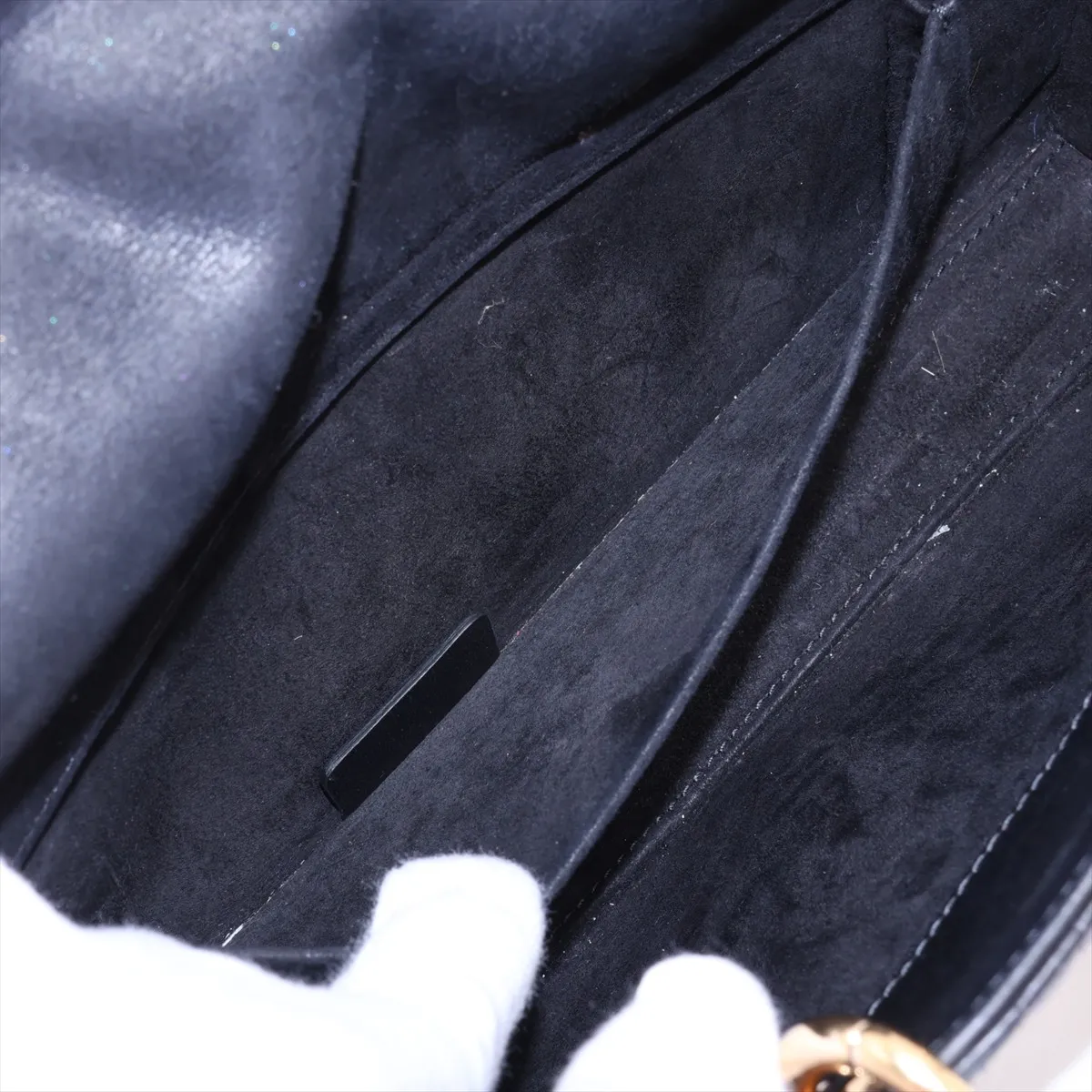 Lady D Joy Leather 2-Way Handbag, Black — view 9