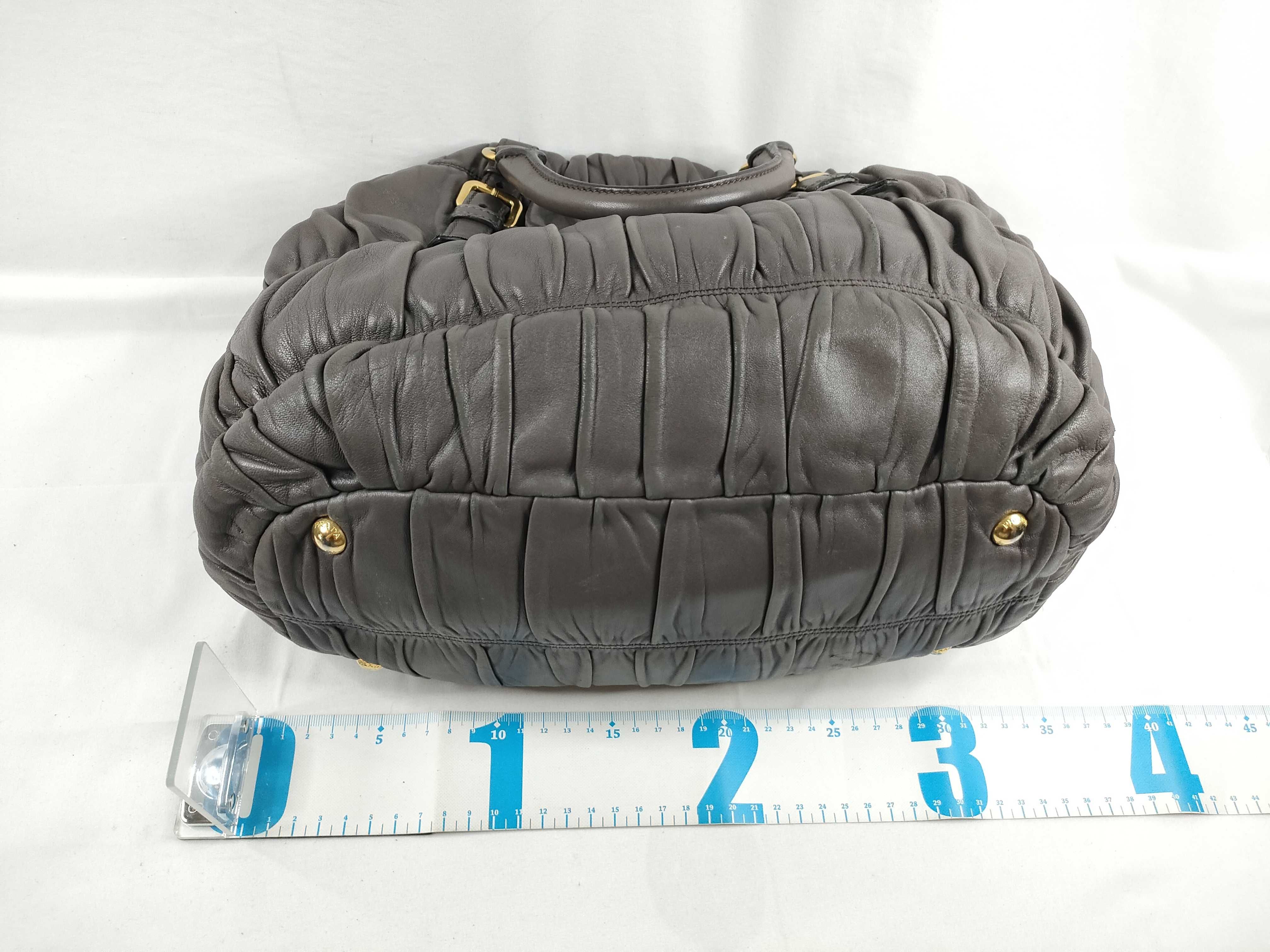 2-way bag with long strap, Nappa leather, greige handbag — view 2