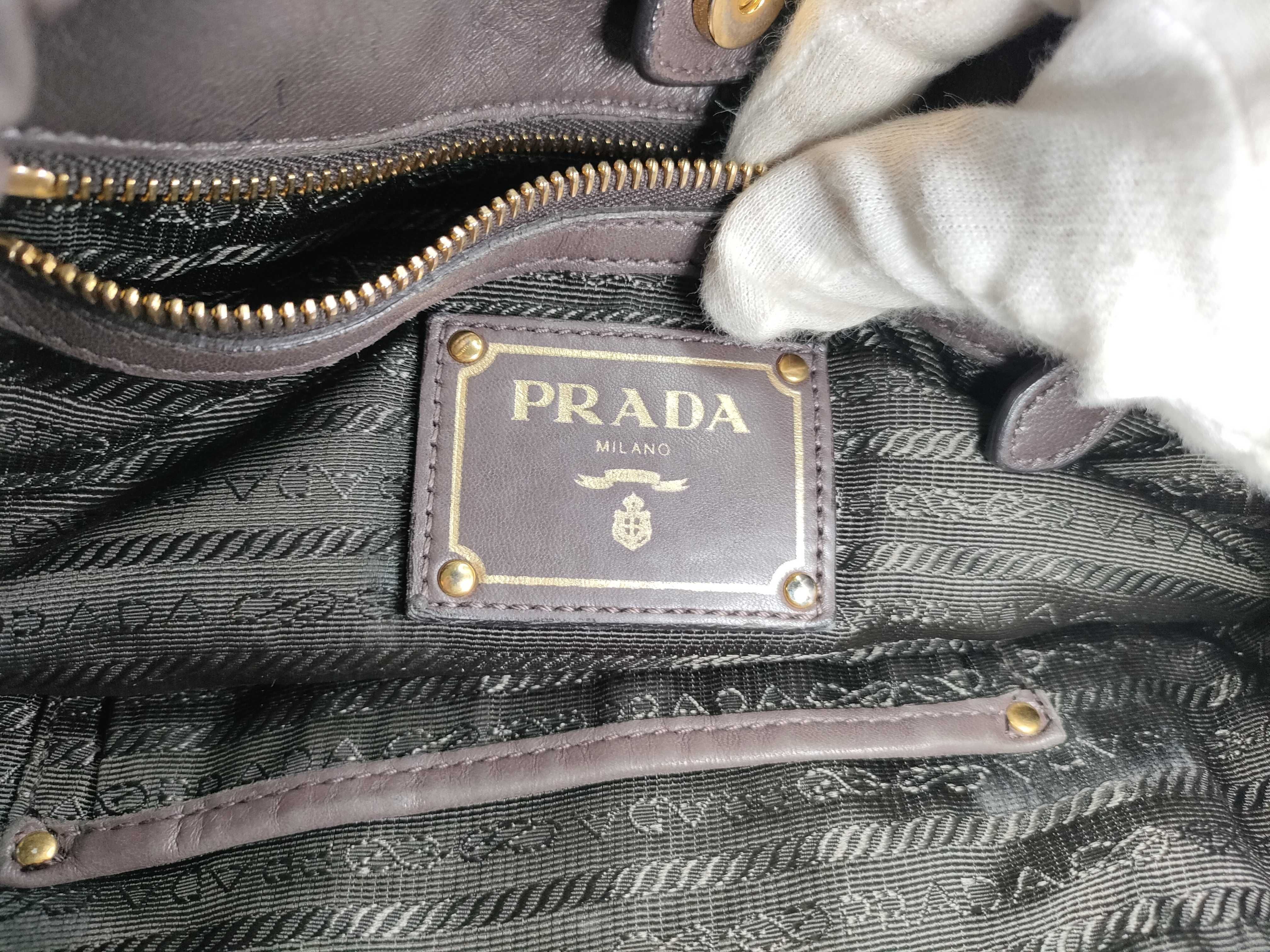2-way bag with long strap, Nappa leather, greige handbag — view 12