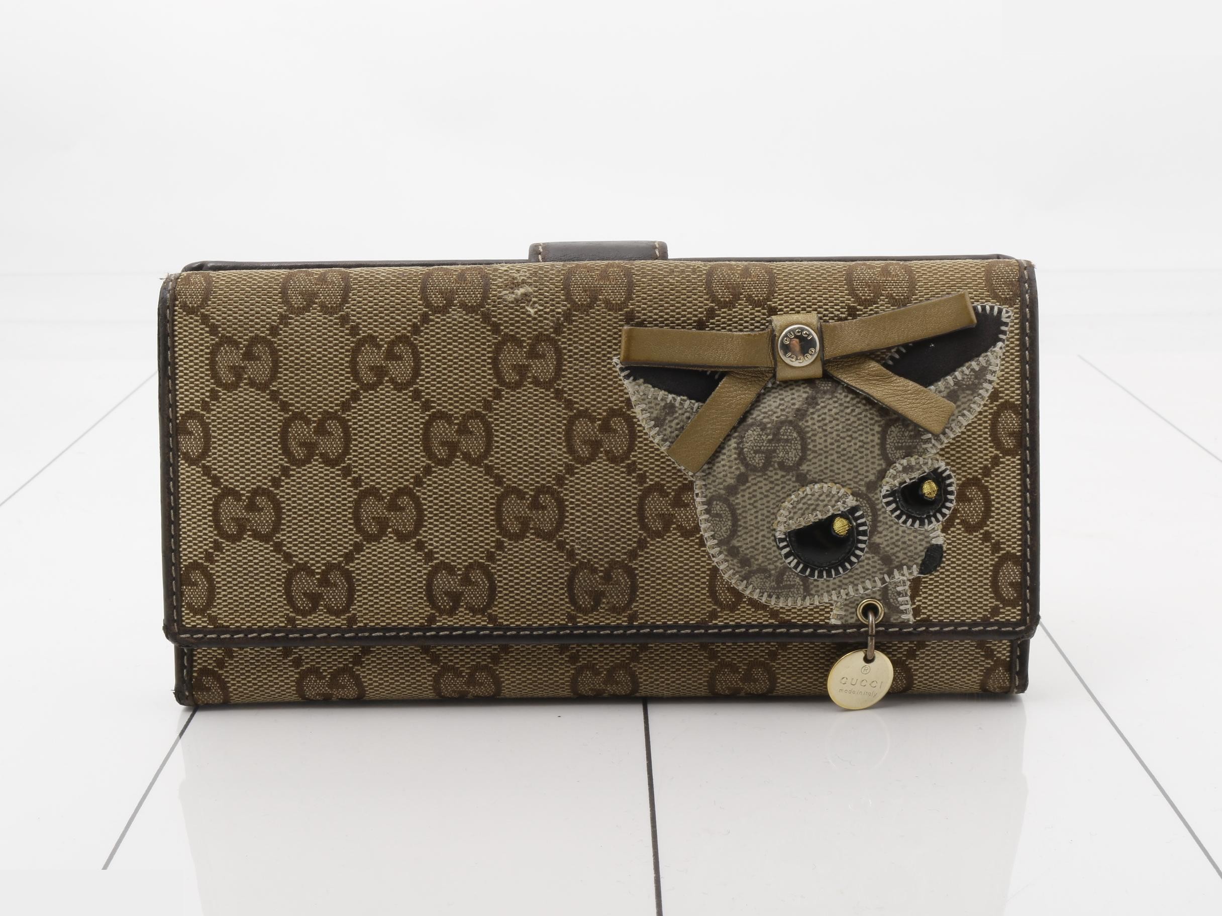 GG Canvas Guccioli Long Wallet