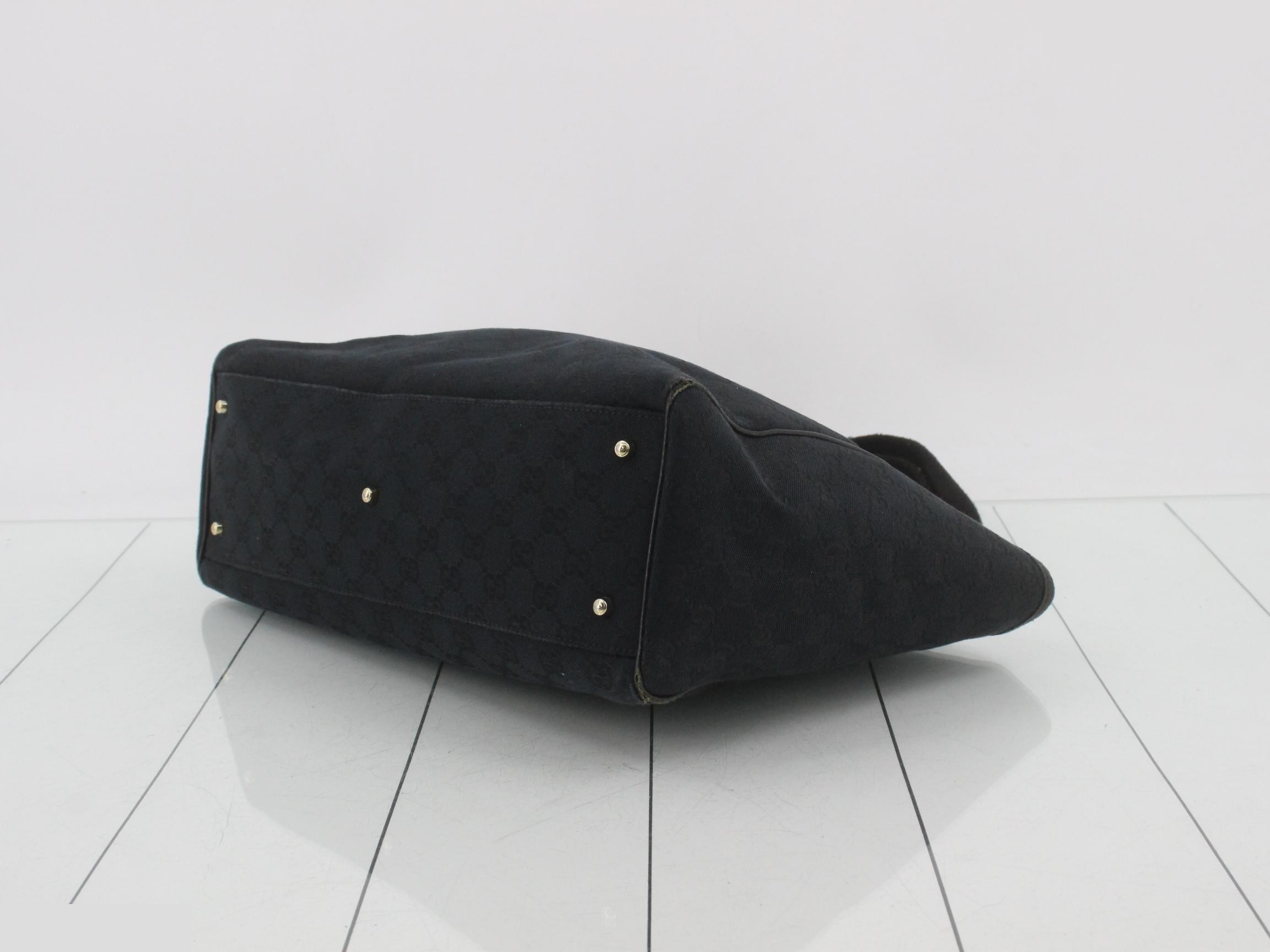 Canvas x Leather Shoulder Bag - Horsebit — view 6