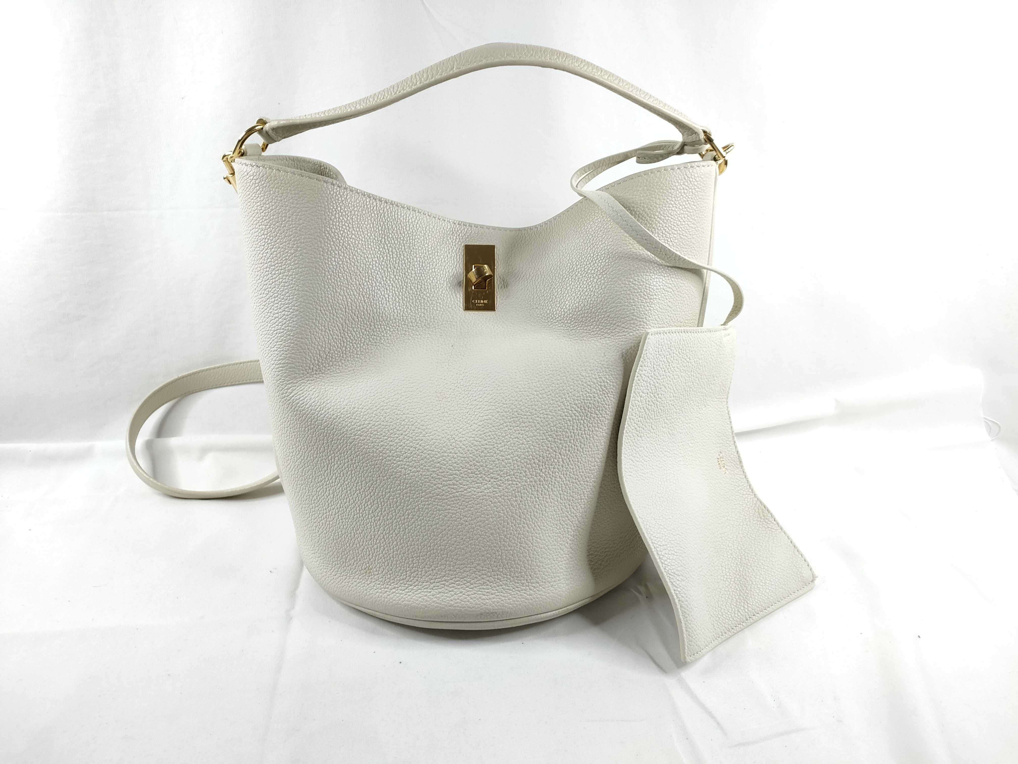 Teen Bucket 16 Leather 2-Way Shoulder Bag White Handbag