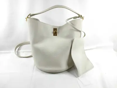 Teen Bucket 16 Leather 2-Way Shoulder Bag White Handbag