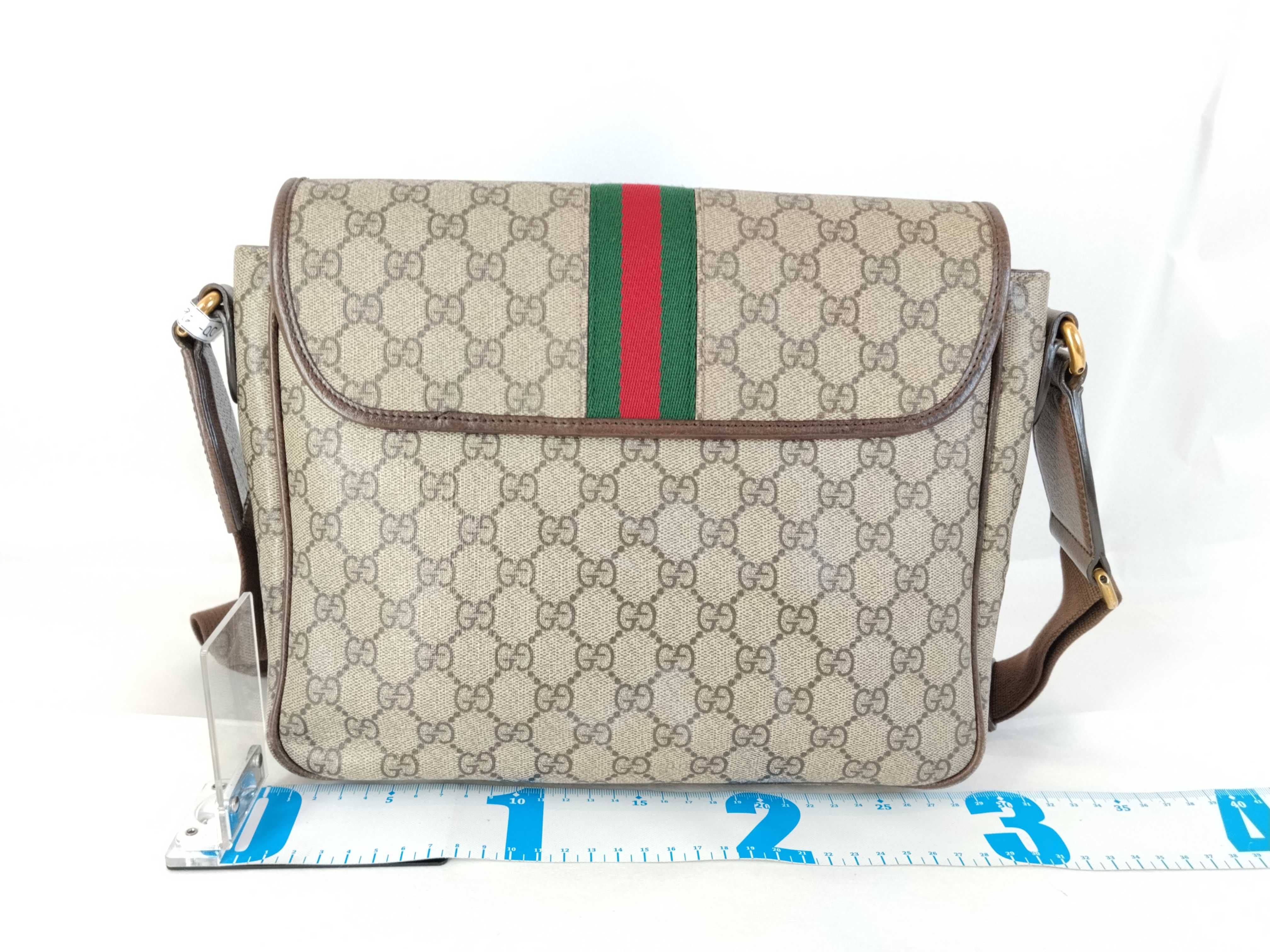 GG Supreme PH- GG Supreme Monogram Canvas Textured Dollar Ophidia Messenger Bag (Bei Shoulder Bag) — view 2