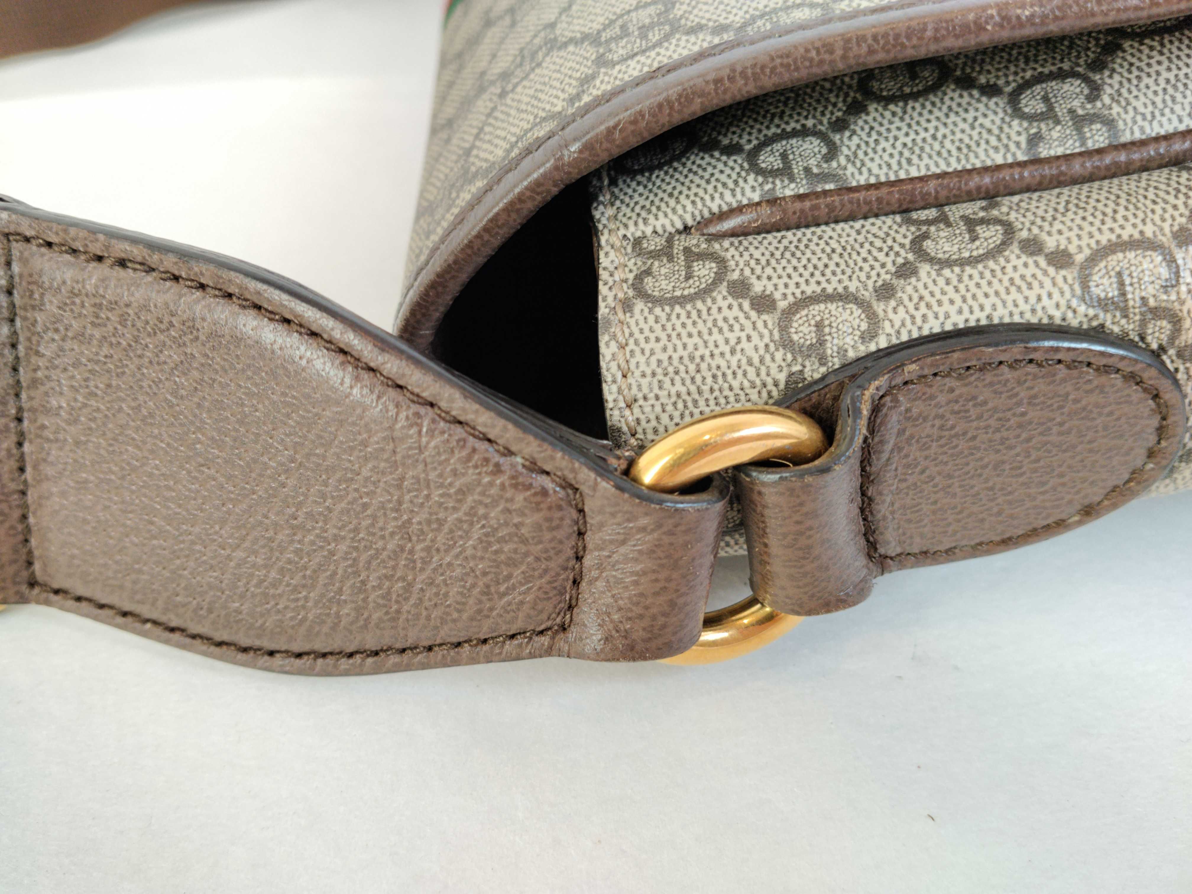 GG Supreme PH- GG Supreme Monogram Canvas Textured Dollar Ophidia Messenger Bag (Bei Shoulder Bag) — view 5