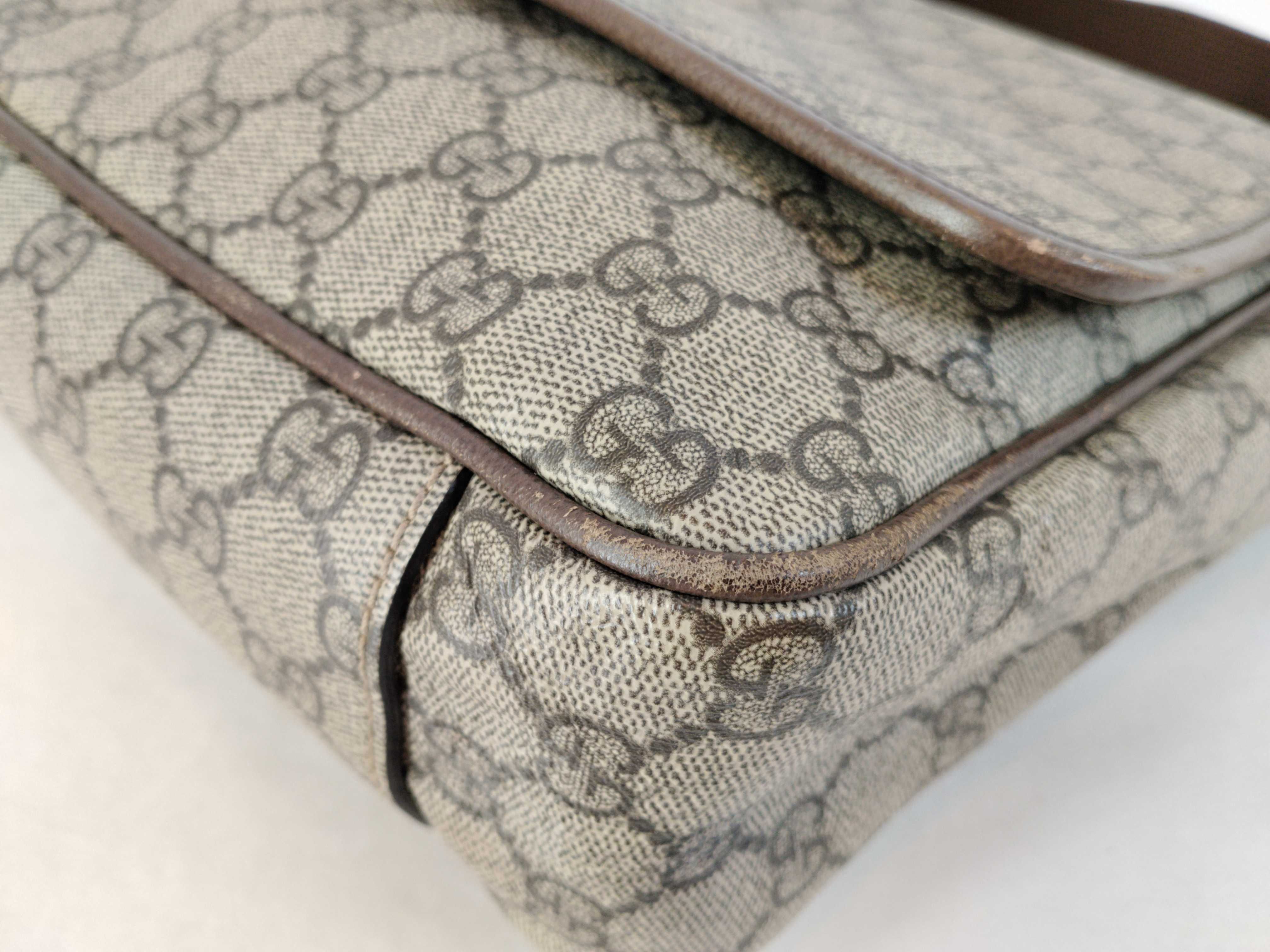 GG Supreme PH- GG Supreme Monogram Canvas Textured Dollar Ophidia Messenger Bag (Bei Shoulder Bag) — view 6