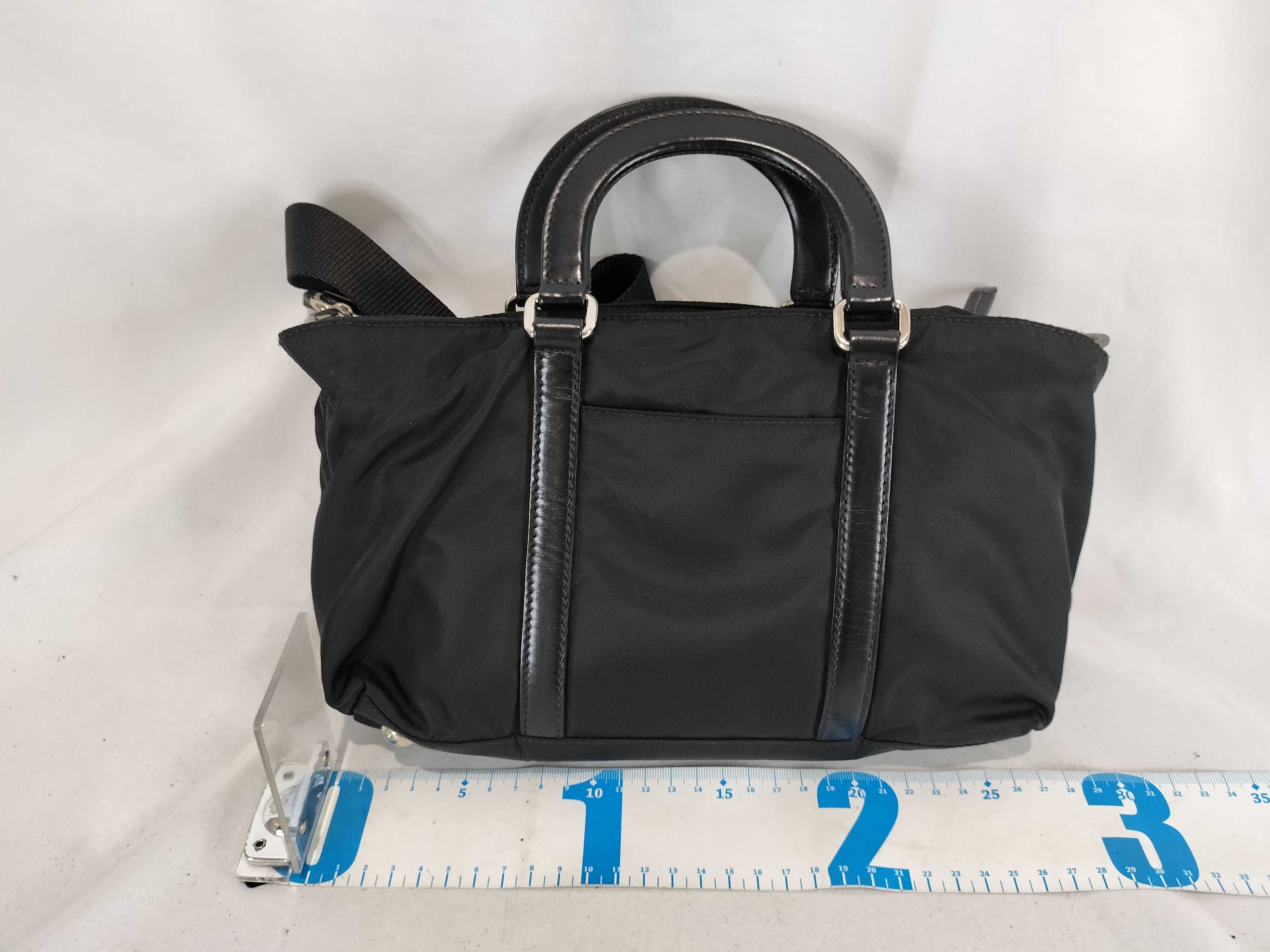 Nylon Patent Leather Logo 2-Way Handbag Shoulder Bag — view 2