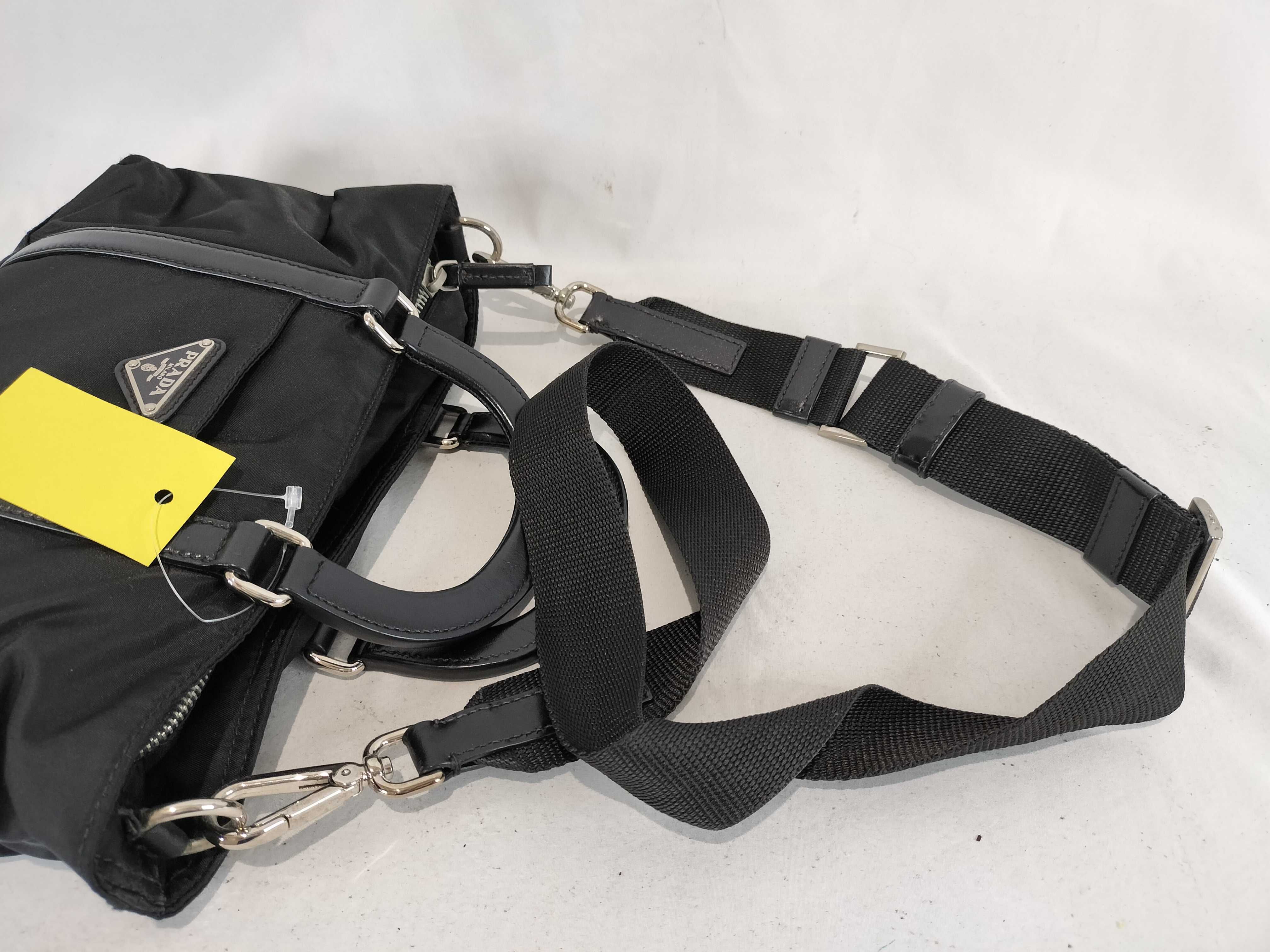 Nylon Patent Leather Logo 2-Way Handbag Shoulder Bag — view 3