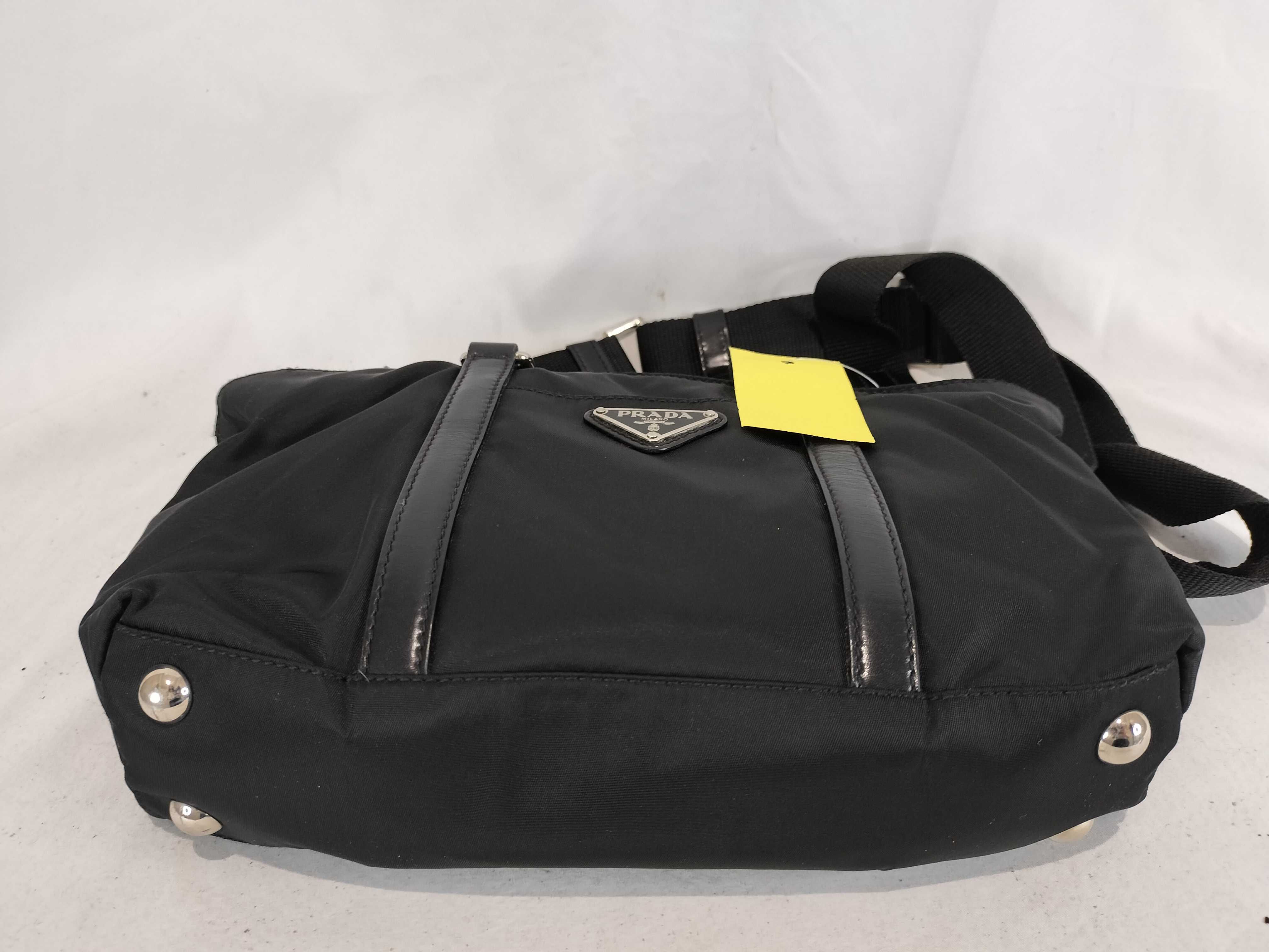 Nylon Patent Leather Logo 2-Way Handbag Shoulder Bag — view 7