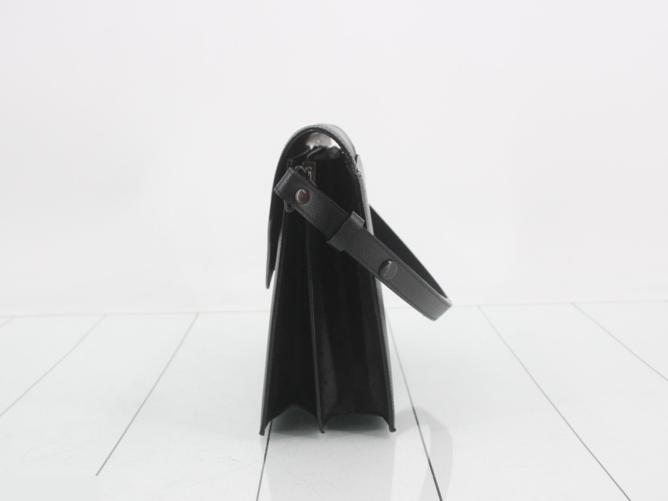 one-shoulder bag, leather, black, YSL logo — view 3