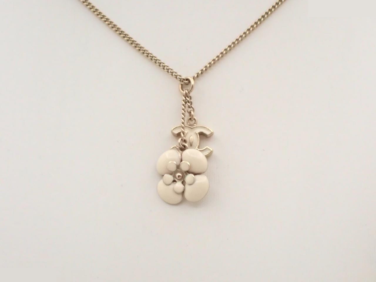 Coco Mark Camellia Necklace, Chain approx. 42cm