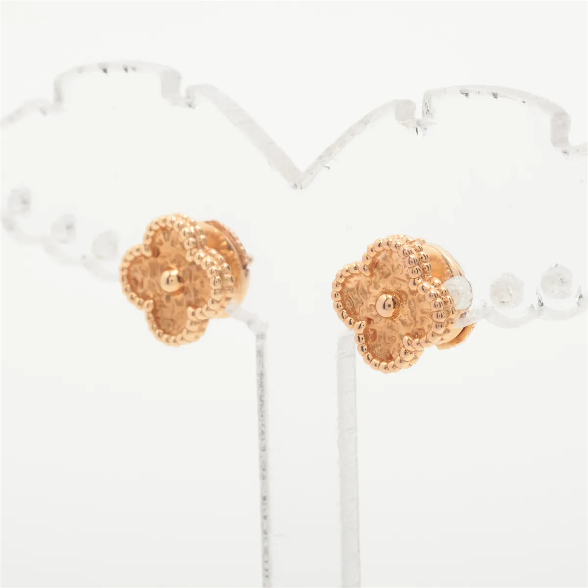 Sweet Alhambra Earrings, 750 (PG), 3.2g, JF632482 VCARO8DB00, with inscribed guarantee. — view 3