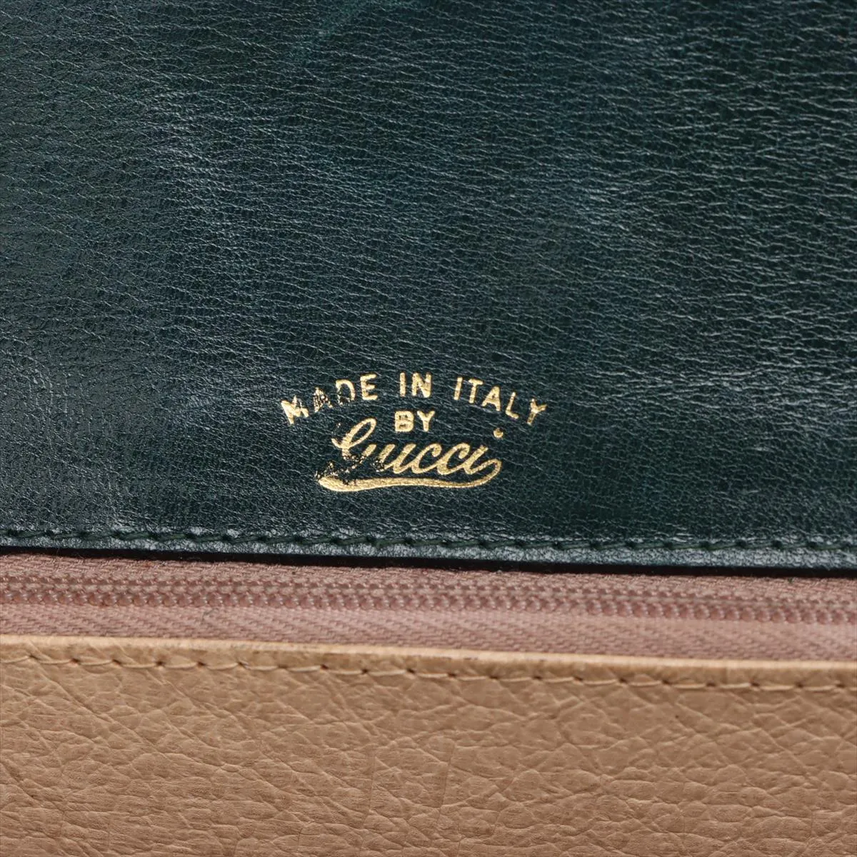 Old Gucci Suede x Leather Shoulder Bag Green — view 9