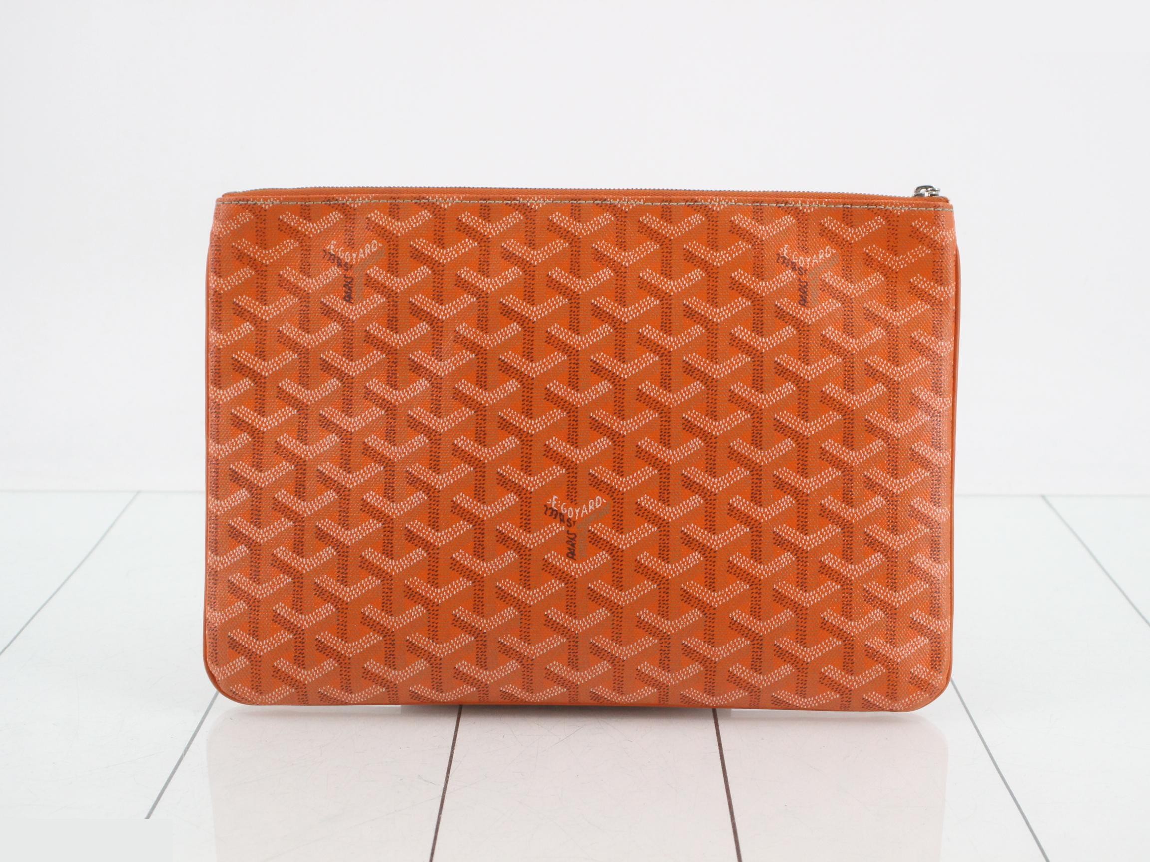 Sena Clutch MM Goyardine Clutch Bag Orange — view 2