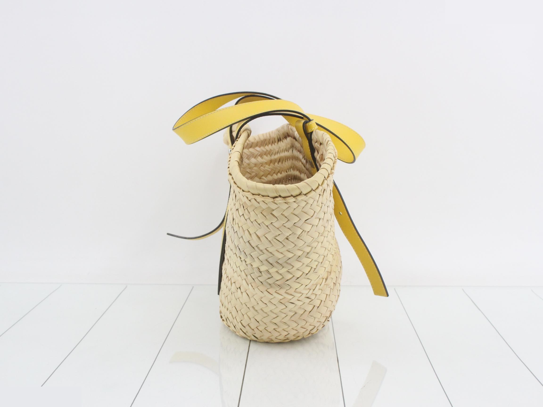 Anagram Handbag, Basket Bag, Yellow, Medium — view 3