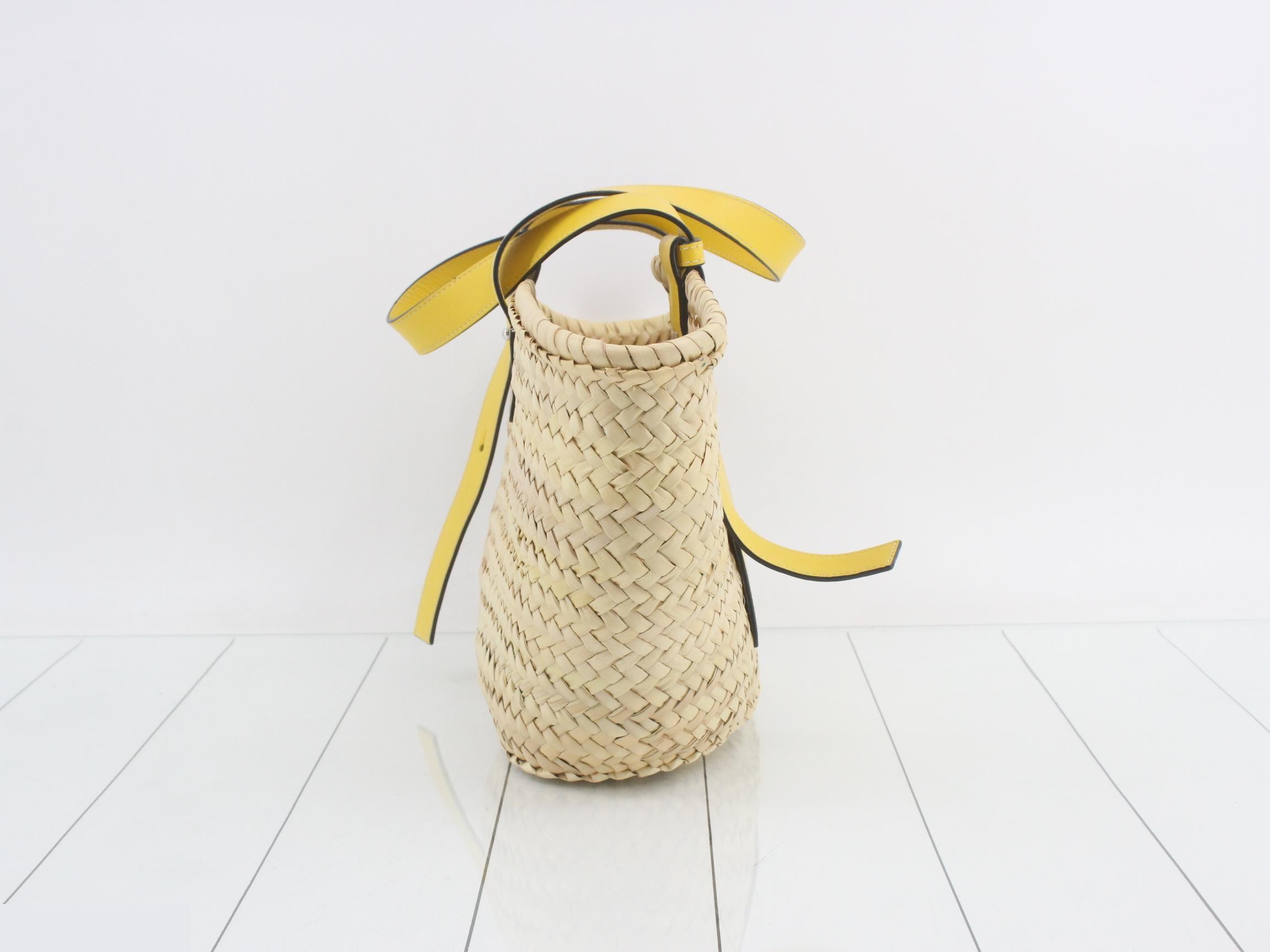 Anagram Handbag, Basket Bag, Yellow, Medium — view 4