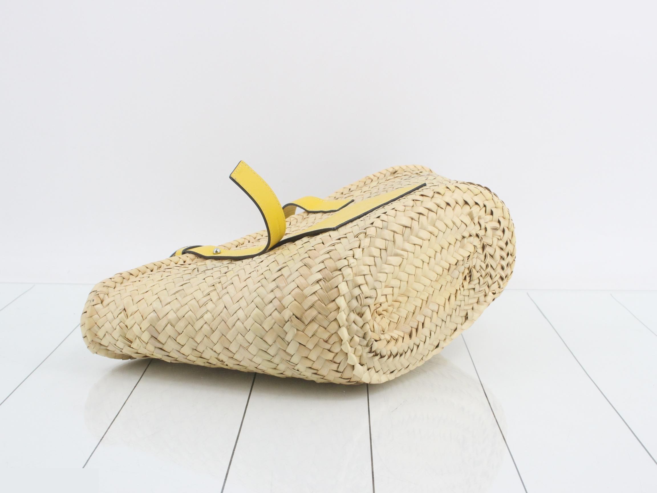 Anagram Handbag, Basket Bag, Yellow, Medium — view 5
